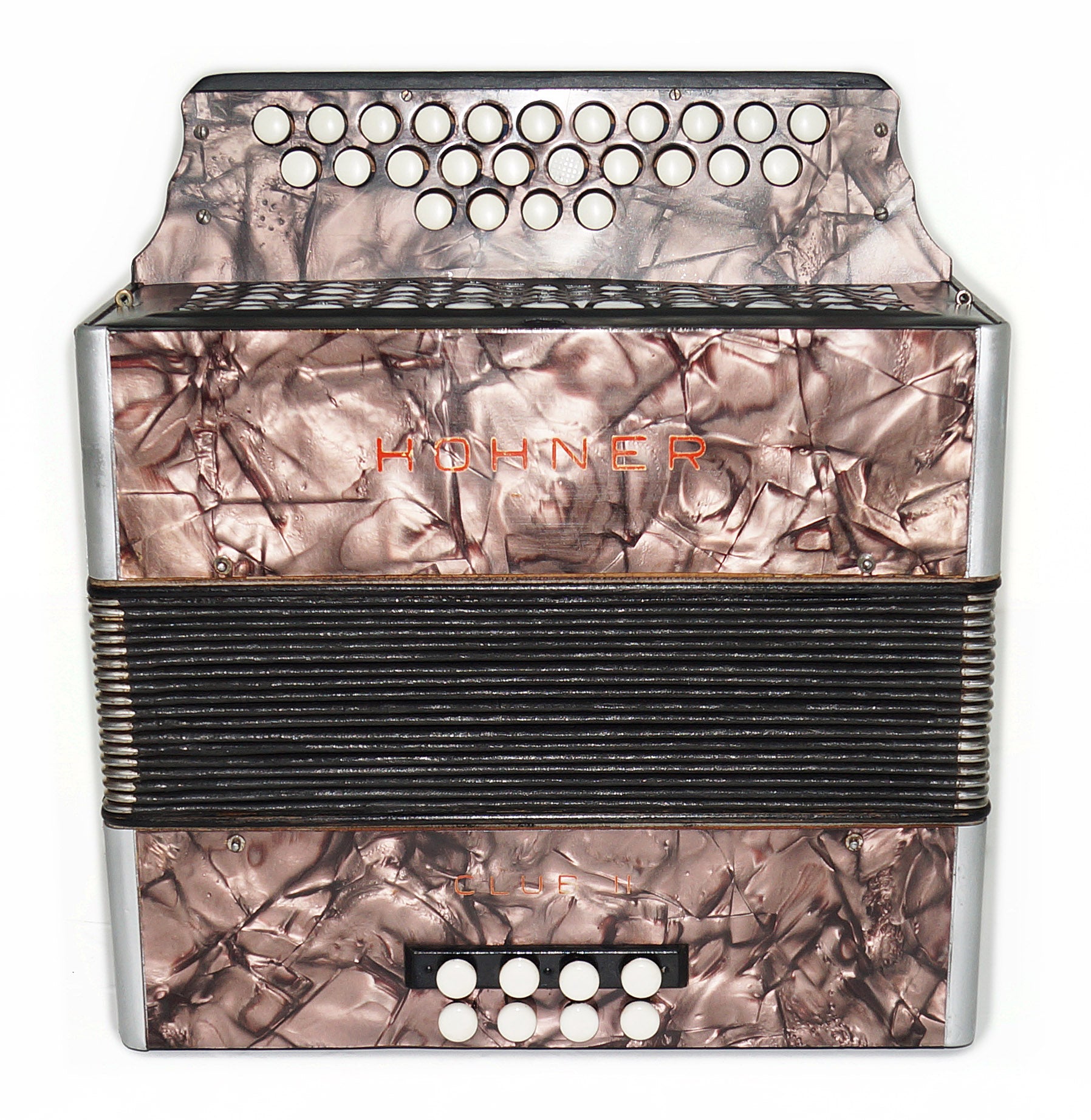 Old Vintage Hohner Club II Diatonic Button Accordion Squeezebox Concertina, 2021, made in Germany Amazing Wonderful sound