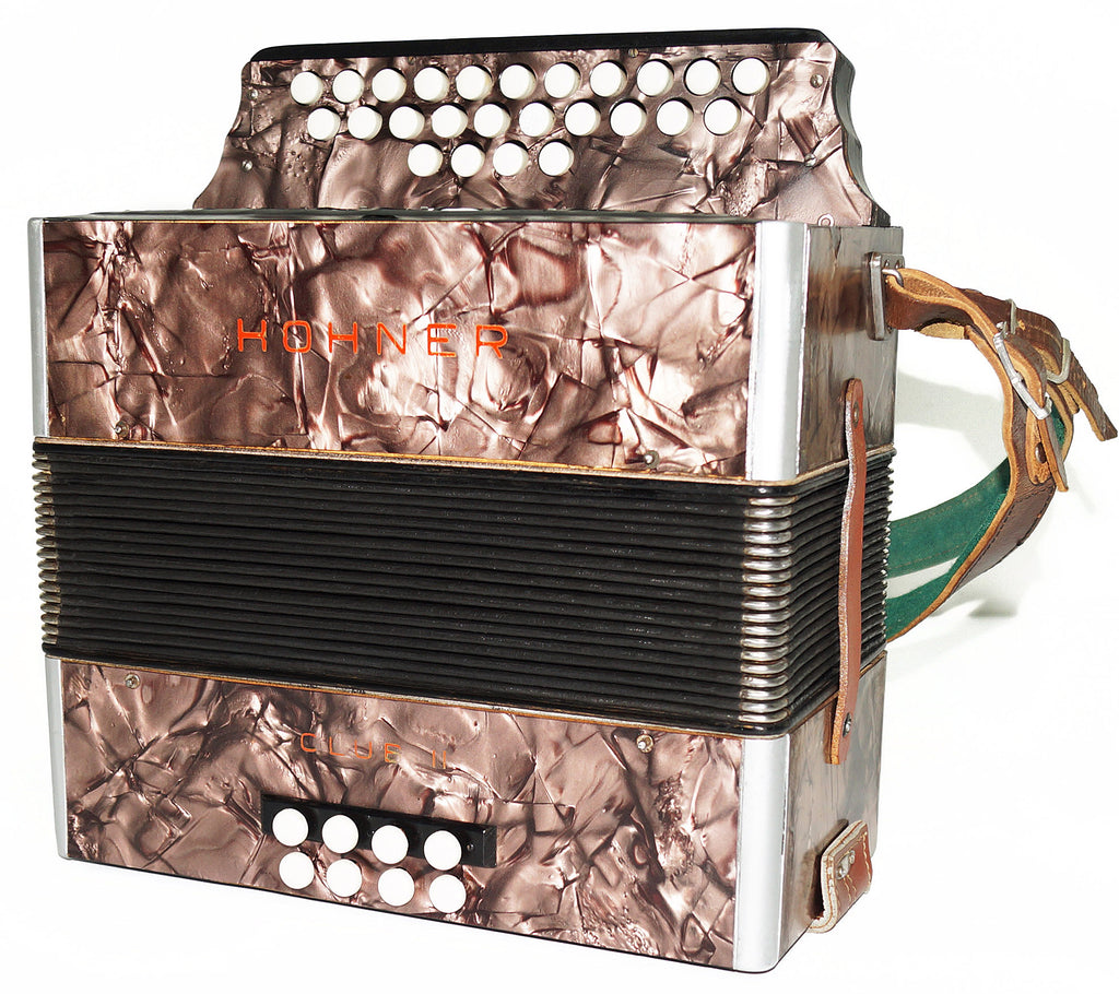 Old Vintage Hohner Club II Diatonic Button Accordion Squeezebox Concertina, 2021, made in Germany Amazing Wonderful sound