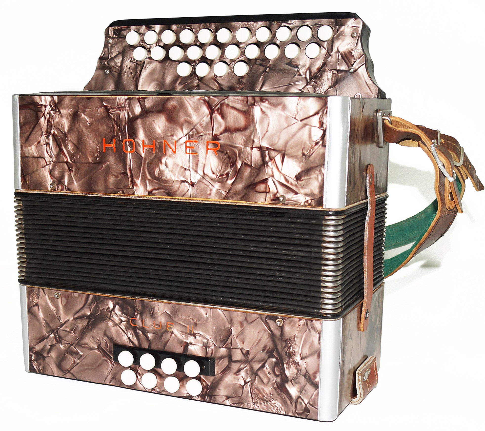 Old Vintage Hohner Club II Diatonic Button Accordion Squeezebox Concertina, 2021, made in Germany Amazing Wonderful sound