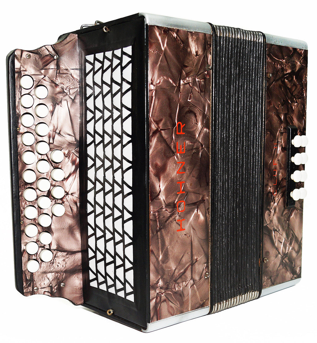 Old Vintage Hohner Club II Diatonic Button Accordion Squeezebox Concertina, 2021, made in Germany Amazing Wonderful sound