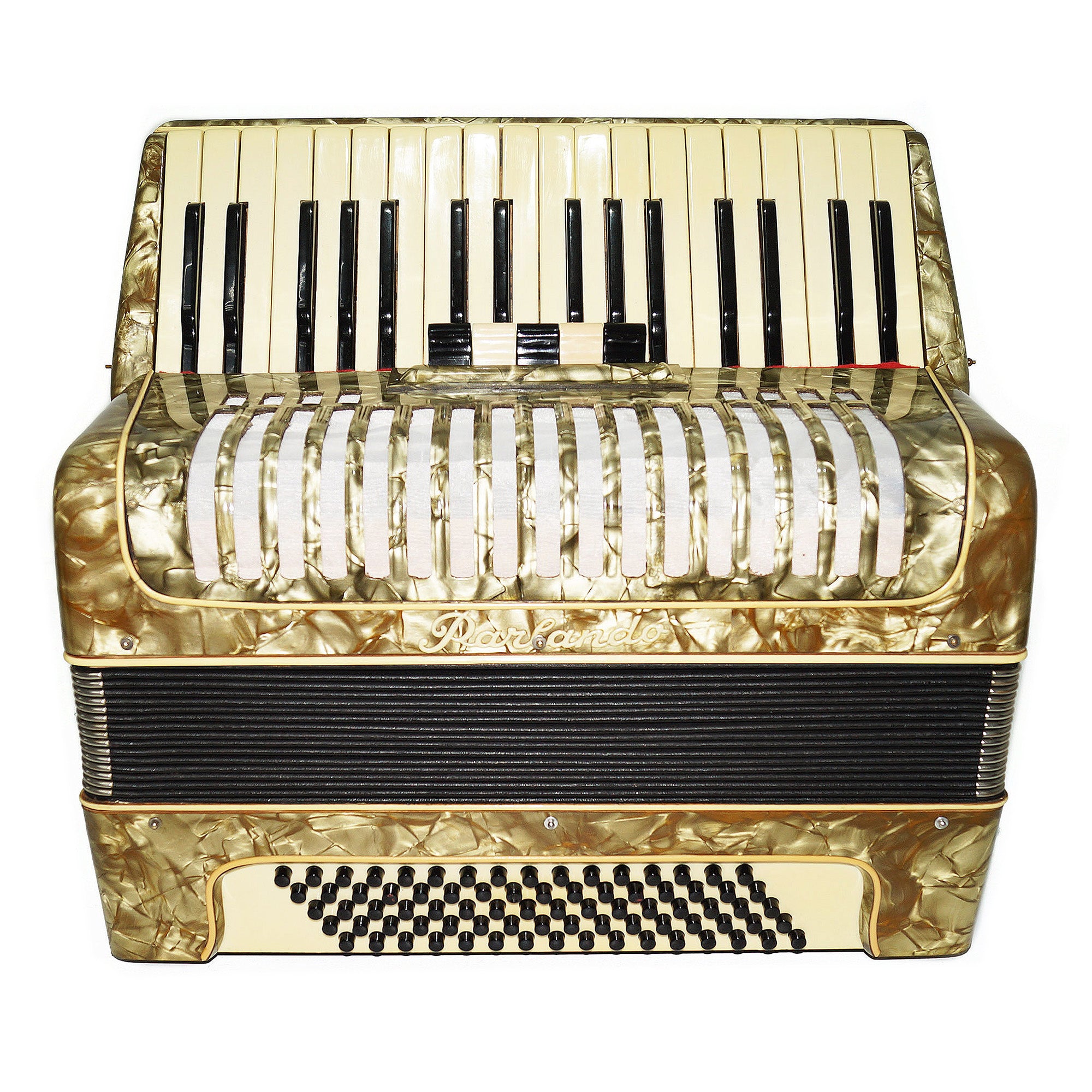 Lightweight Vintage Parlando 80 Bass, German Beginner Children Kids Accordion 1865, Original Straps, Rich and Powerful Sound.