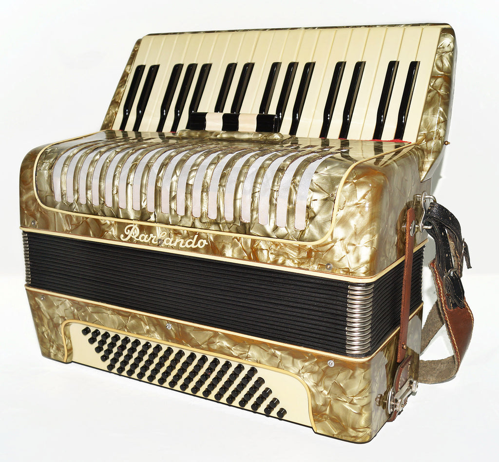 Lightweight Vintage Parlando 80 Bass, German Beginner Children Kids Accordion 1865, Original Straps, Rich and Powerful Sound.