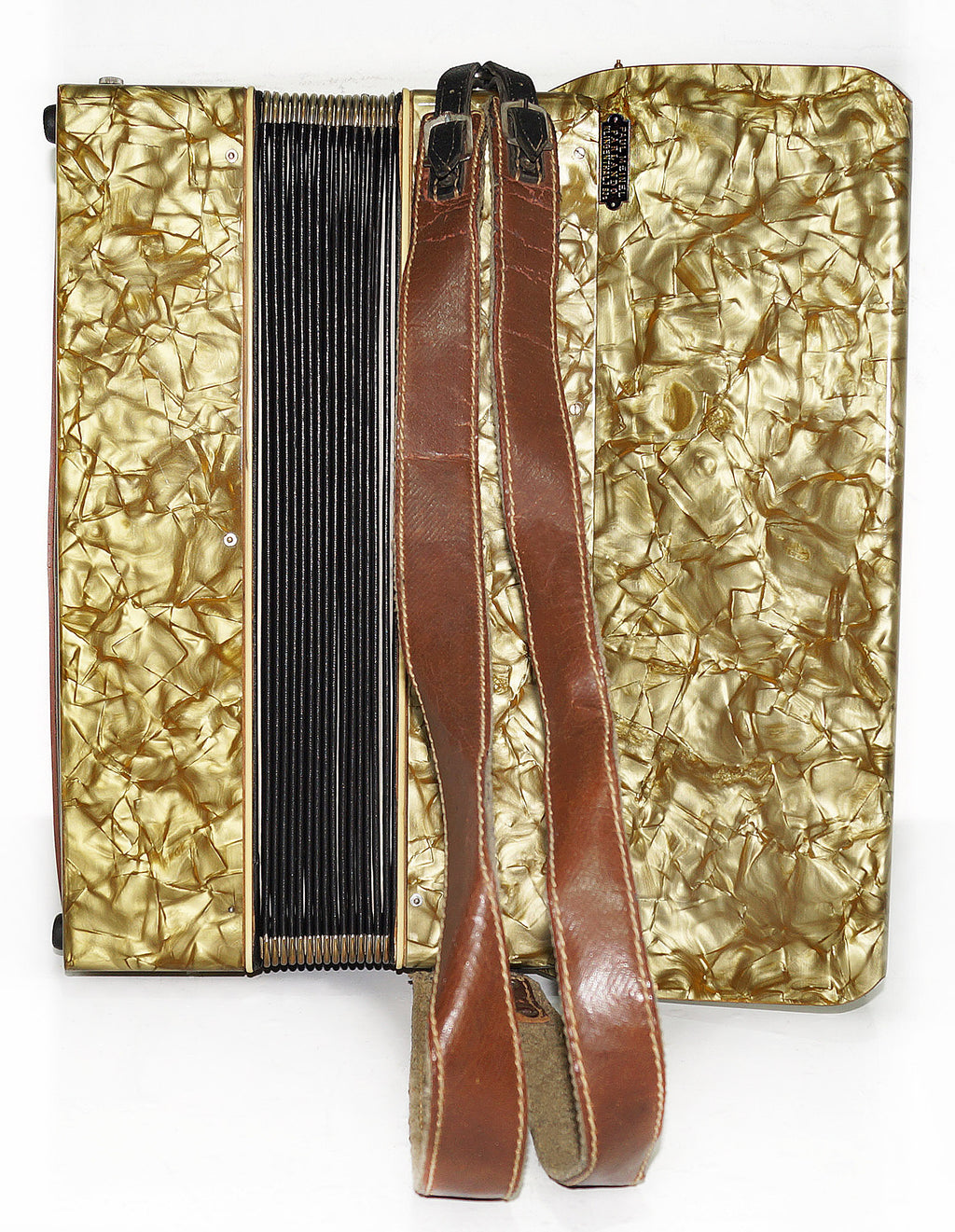 Lightweight Vintage Parlando 80 Bass, German Beginner Children Kids Accordion 1865, Original Straps, Rich and Powerful Sound.