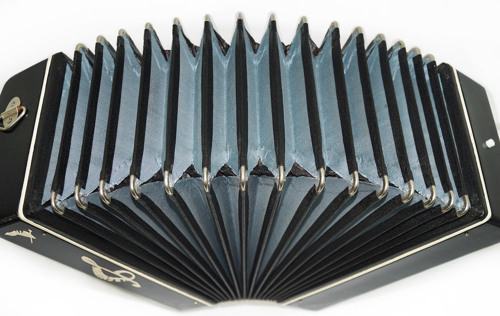 Orchestral Monophone Small Button Accordion made in Ukraine Bayan New Straps 1838, Kremennoe Very Beautiful Sound!