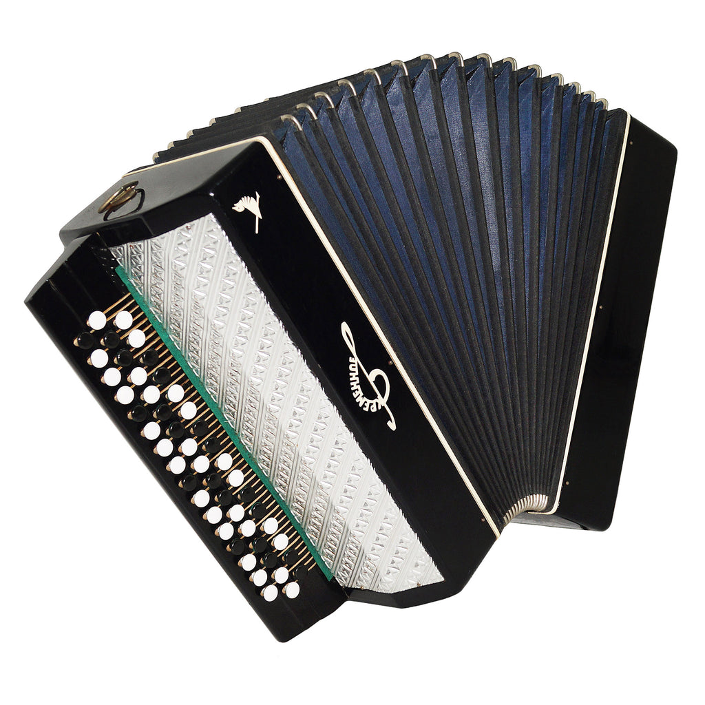 Orchestral Monophone Concert Bayan Double Сontrabass Button Accordion made in Ukraine 1932, Kremennoe, New Straps, Amazing sound.