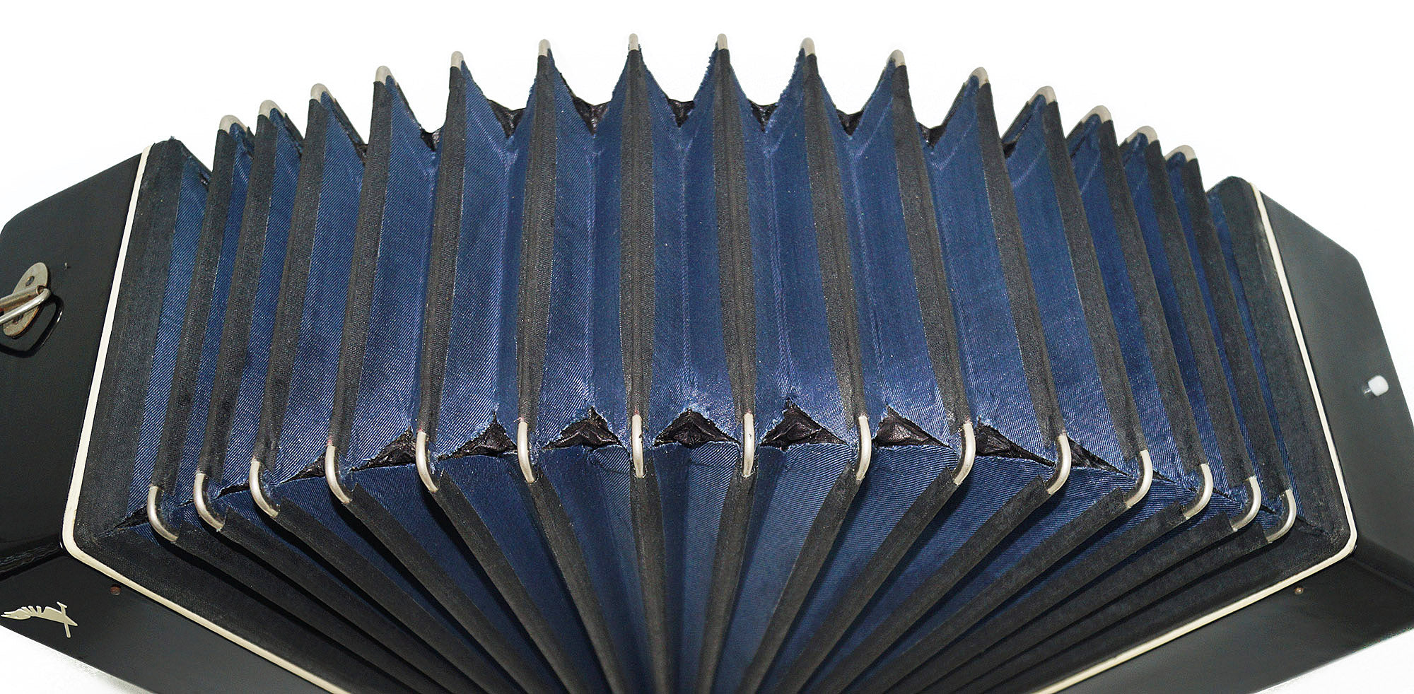 Orchestral Monophone Concert Bayan Double Сontrabass Button Accordion made in Ukraine 1932, Kremennoe, New Straps, Amazing sound.