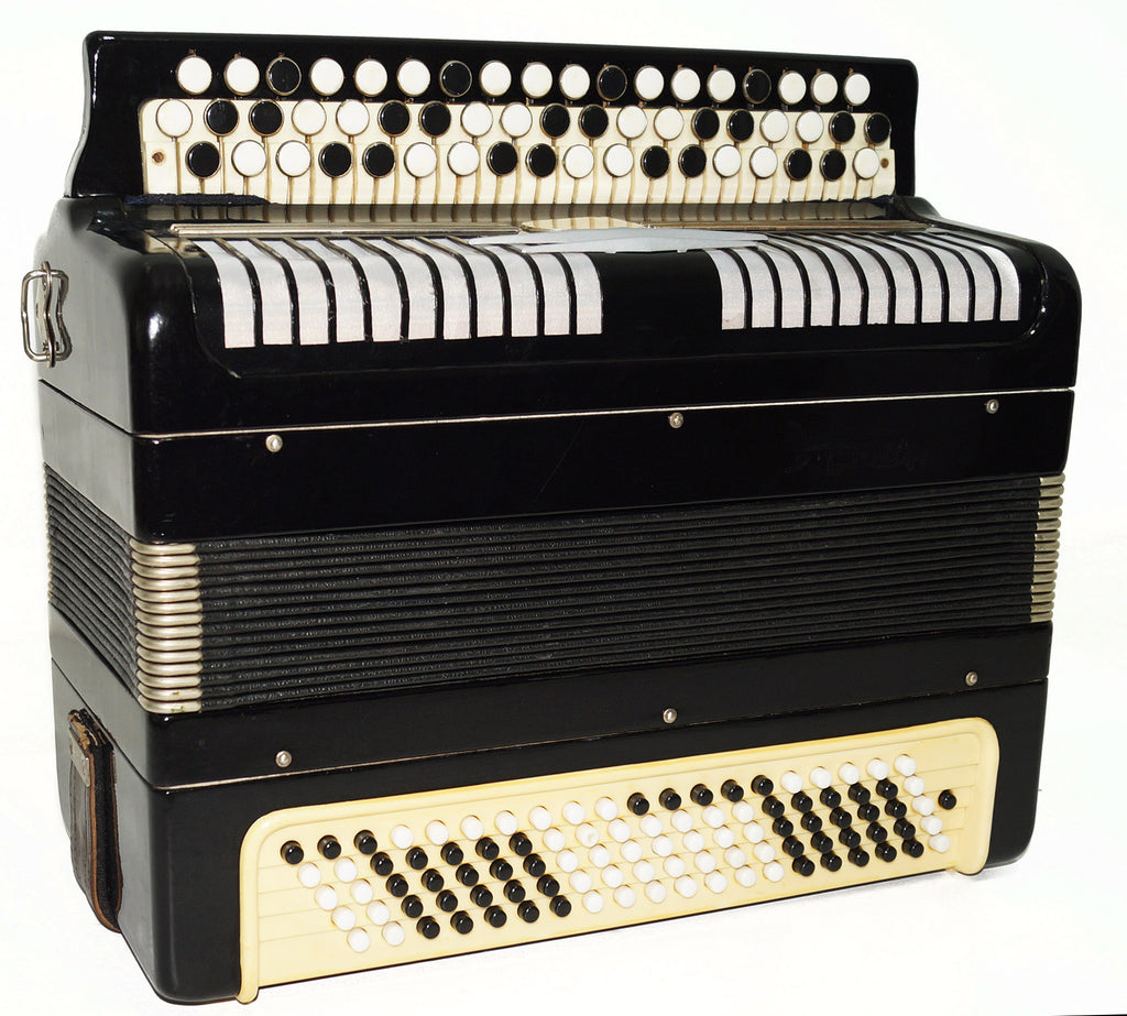 Bayan Etude Chromatic Button Accordion made in Tula Russia 100 bass New Straps 1945, Folk Music Acordeon Wonderful Sound!