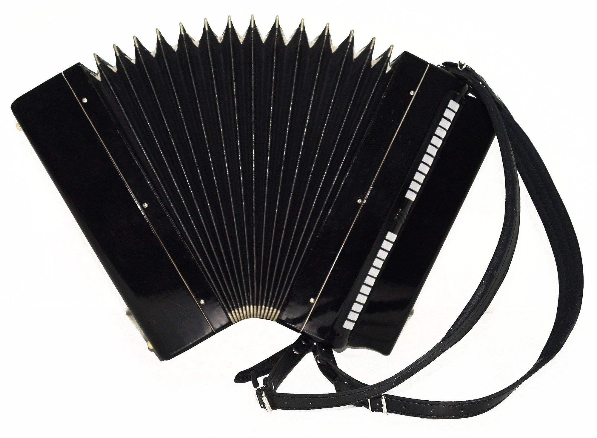 Bayan Etude Chromatic Button Accordion made in Tula Russia 100 bass New Straps 1945, Folk Music Acordeon Wonderful Sound!