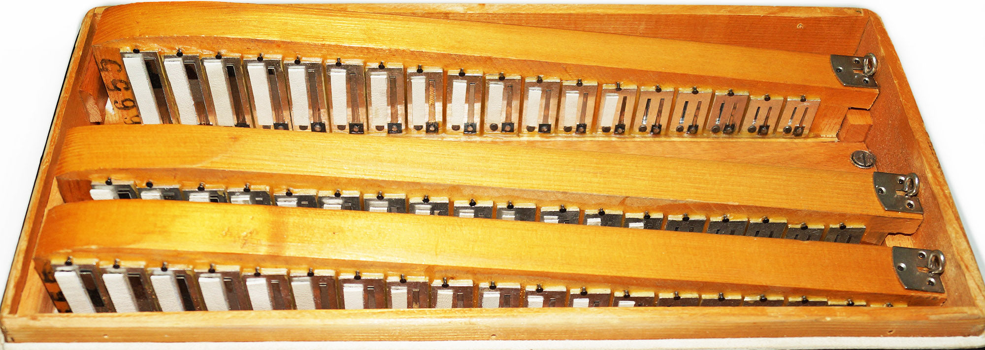 Bayan Etude Chromatic Button Accordion made in Tula Russia 100 bass New Straps 1945, Folk Music Acordeon Wonderful Sound!