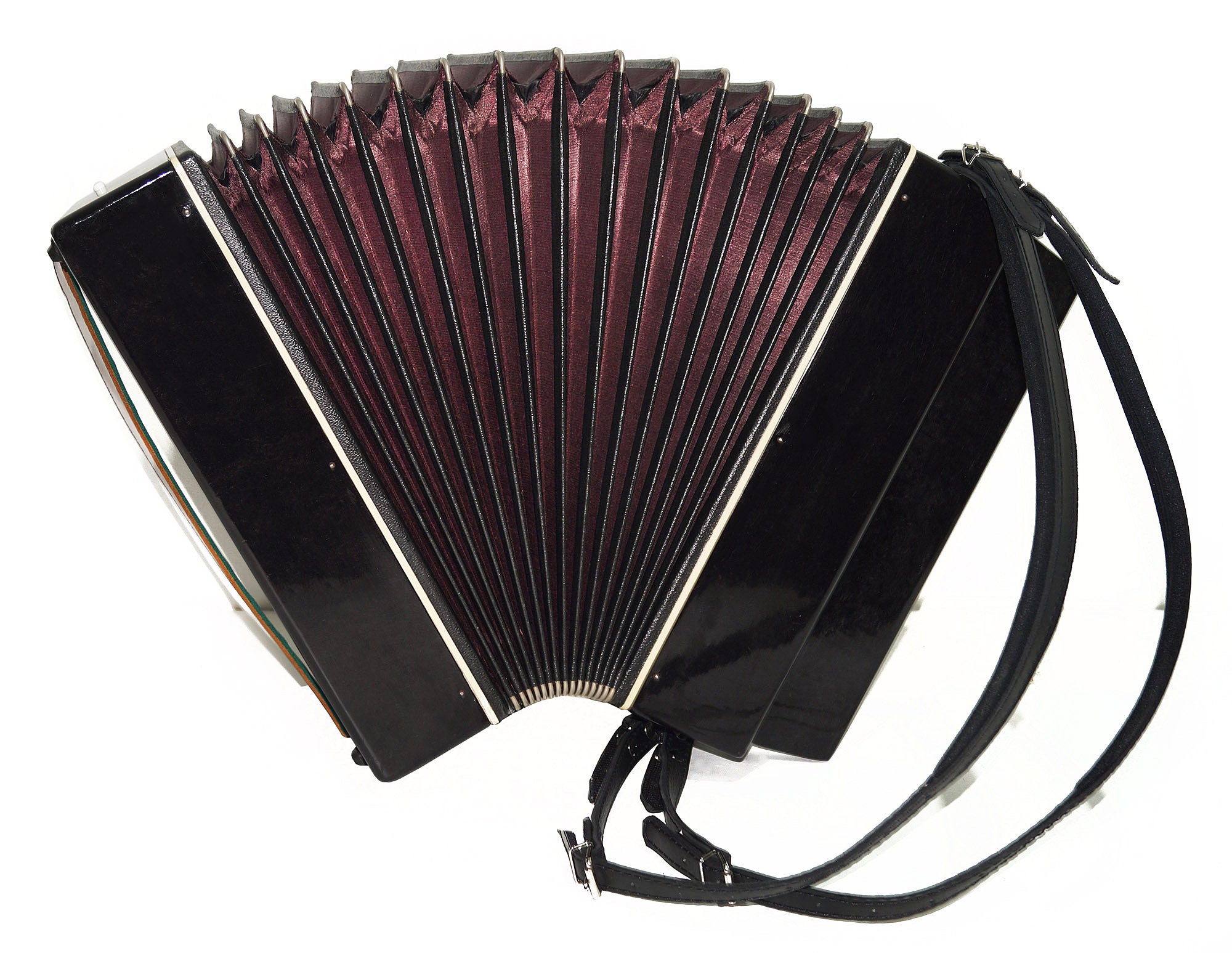 Rare Orchestral Monophone, Double Сontrabass Button Accordion Ukrainian Bayan 1933, Kremennoe, New Straps, Quality Concert Accordion.