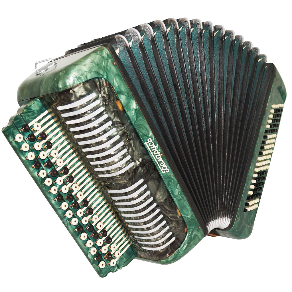 Vintage Button Accordion, 3 Row Folk Old Bayan Belarus, New Straps 1858, Concertina Accordion Wonderful sound!