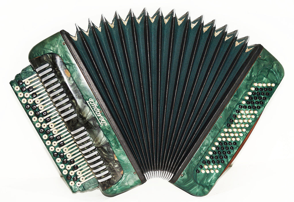 Vintage Button Accordion, 3 Row Folk Old Bayan Belarus, New Straps 1858, Concertina Accordion Wonderful sound!