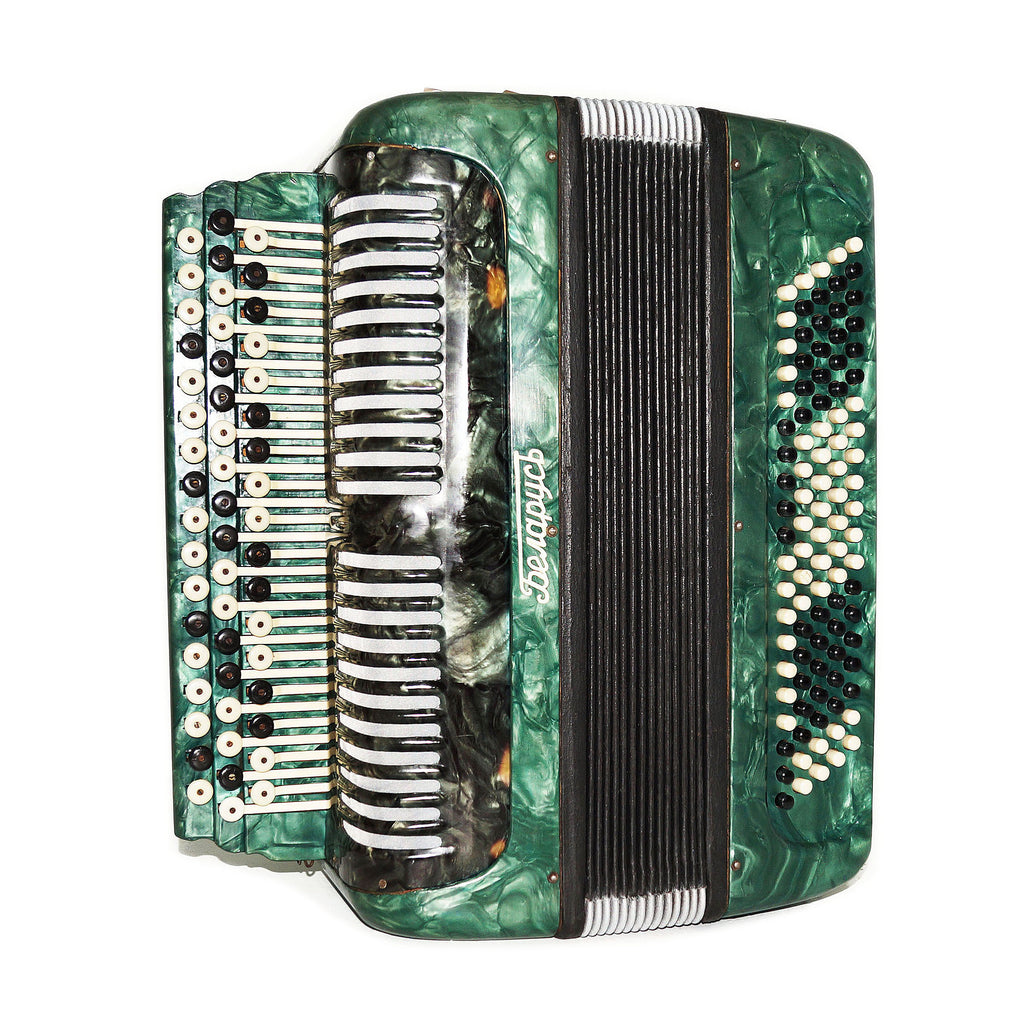 Vintage Button Accordion, 3 Row Folk Old Bayan Belarus, New Straps 1858, Concertina Accordion Wonderful sound!