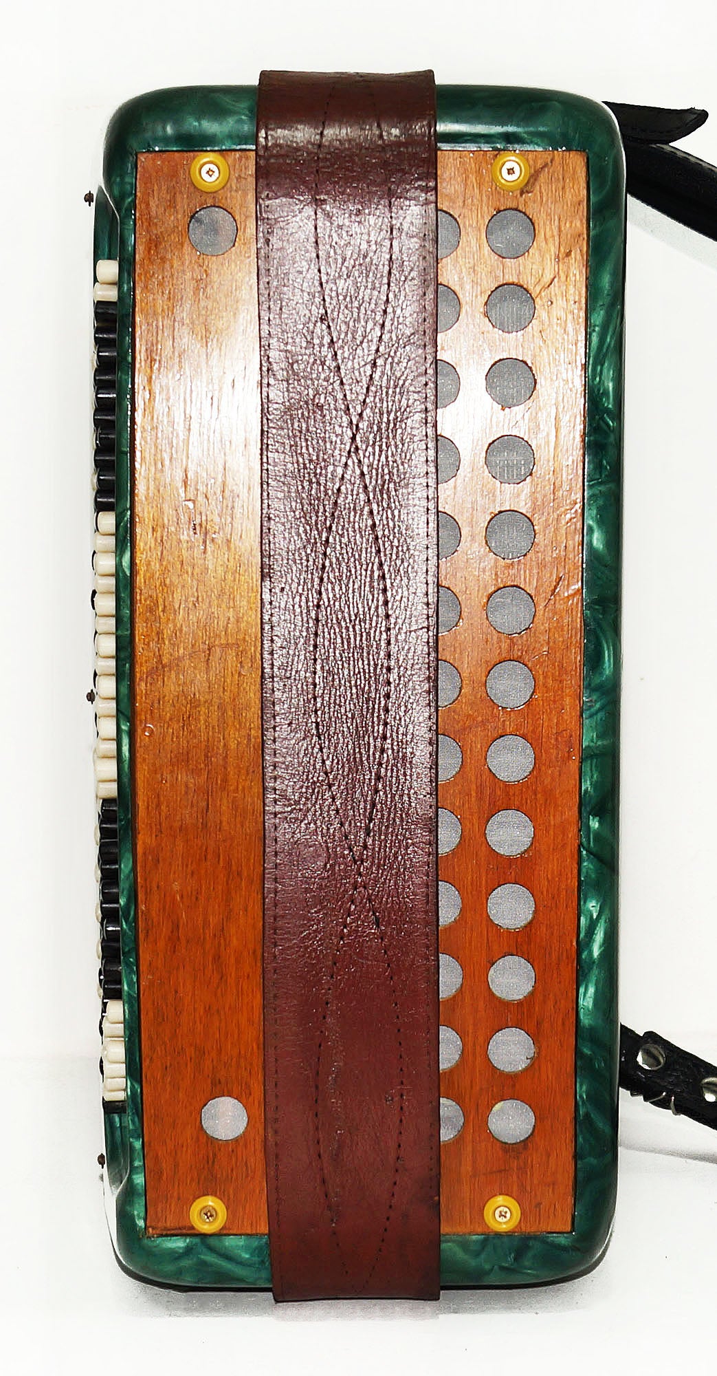 Vintage Button Accordion, 3 Row Folk Old Bayan Belarus, New Straps 1858, Concertina Accordion Wonderful sound!