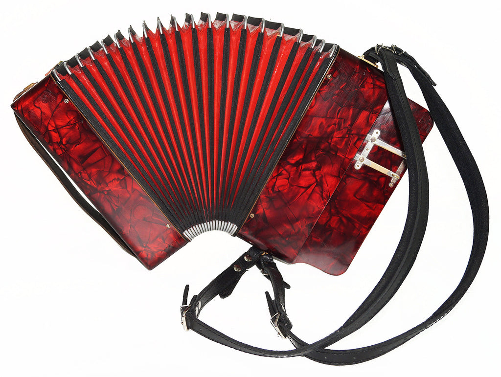 Rare Vintage Hohner Club IIIB S, Diatonic Button Accordion Squeezebox New Straps, 1914, made in Germany, Concertina Wonderful sound
