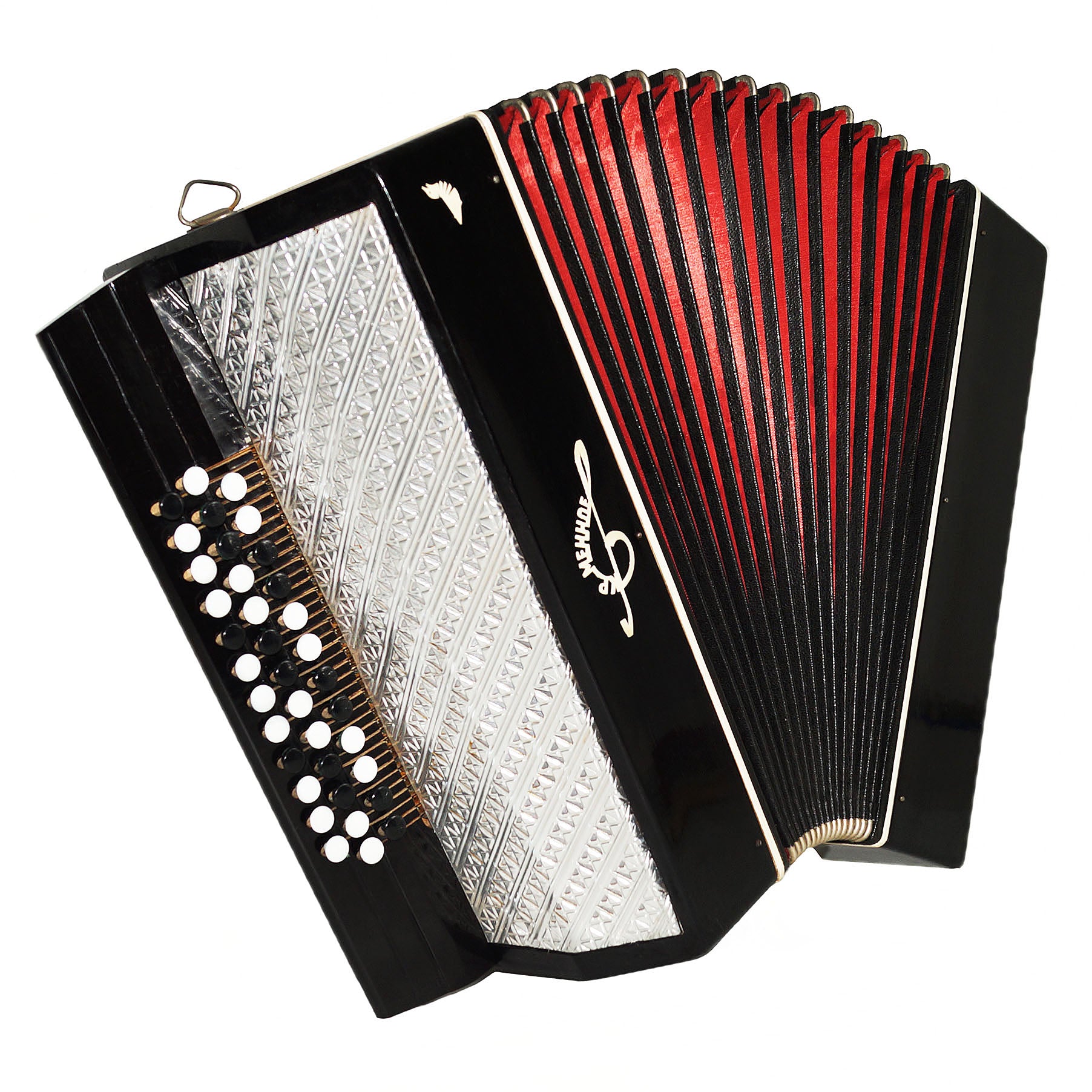 Orchestral Monophone Harmonica Folk Button Accordion made in Ukraine Bayan New Straps 1753, Wonderful Sound!