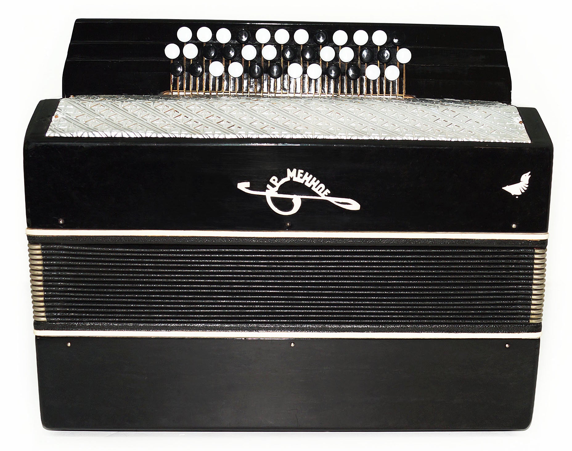 Orchestral Monophone Harmonica Folk Button Accordion made in Ukraine Bayan New Straps 1753, Wonderful Sound!