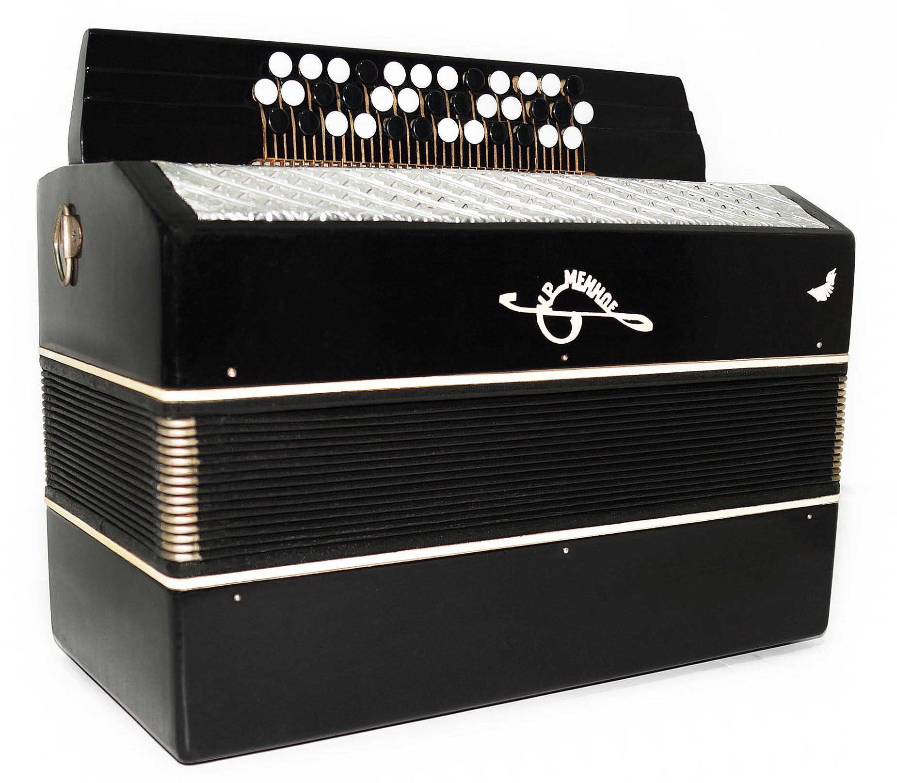 Orchestral Monophone Harmonica Folk Button Accordion made in Ukraine Bayan New Straps 1753, Wonderful Sound!