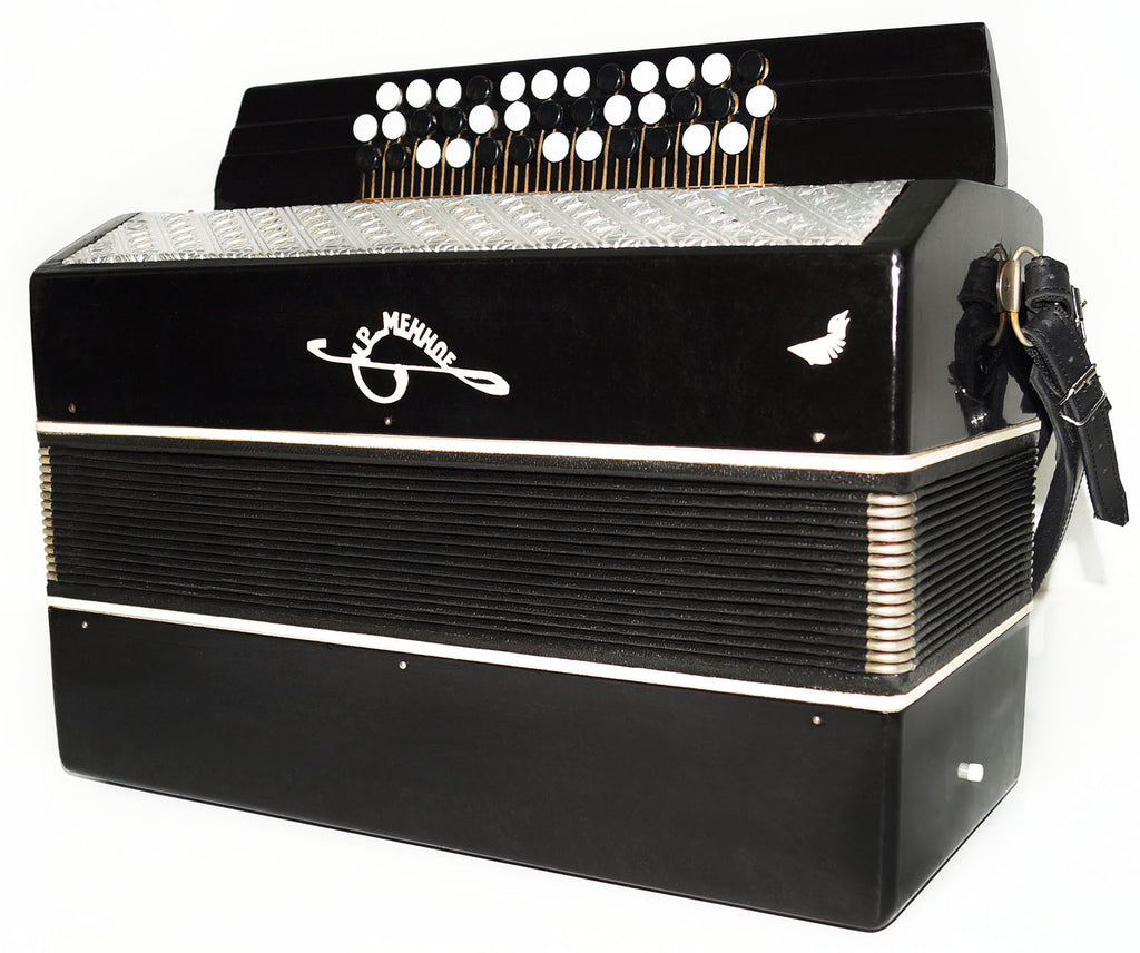 Orchestral Monophone Harmonica Folk Button Accordion made in Ukraine Bayan New Straps 1753, Wonderful Sound!