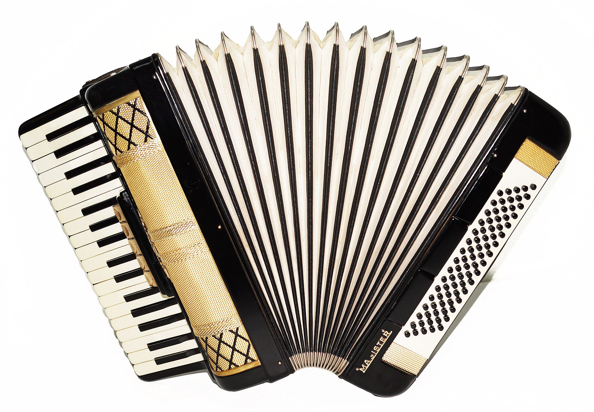 Barcarole Magister 80 Bass made in Germany Piano Accordion New Straps 1919, High Quality Accordian, Rich and Bright Sound