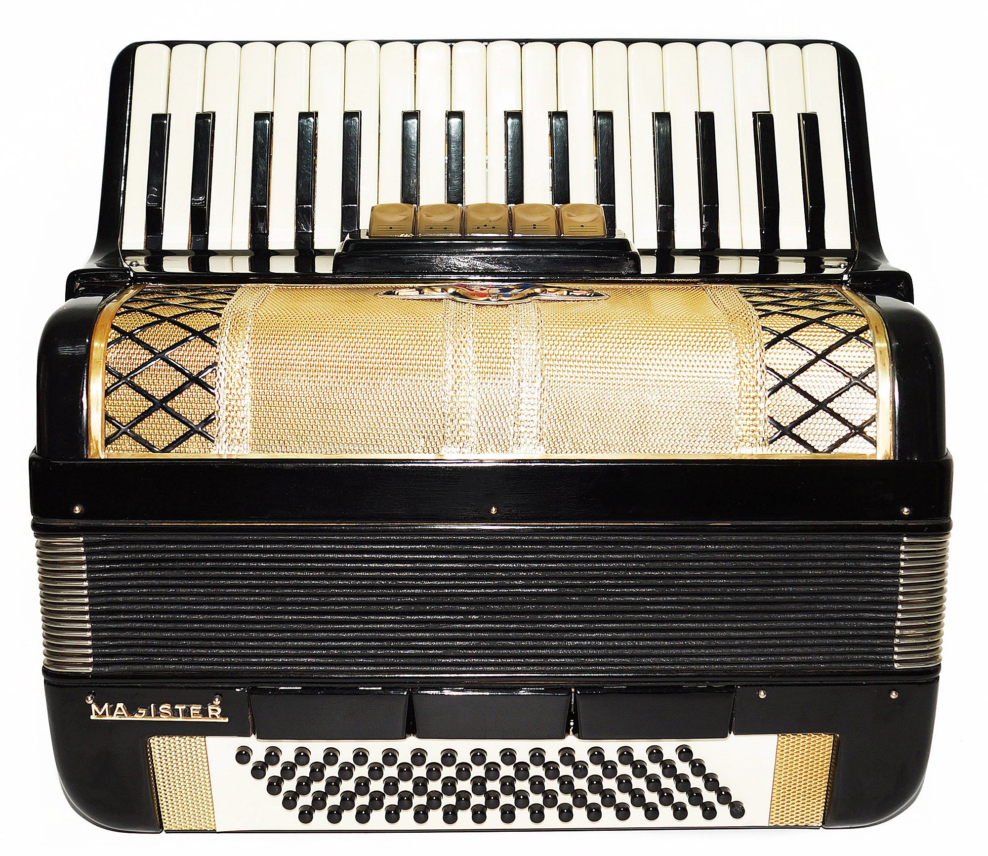 Barcarole Magister 80 Bass made in Germany Piano Accordion New Straps 1919, High Quality Accordian, Rich and Bright Sound