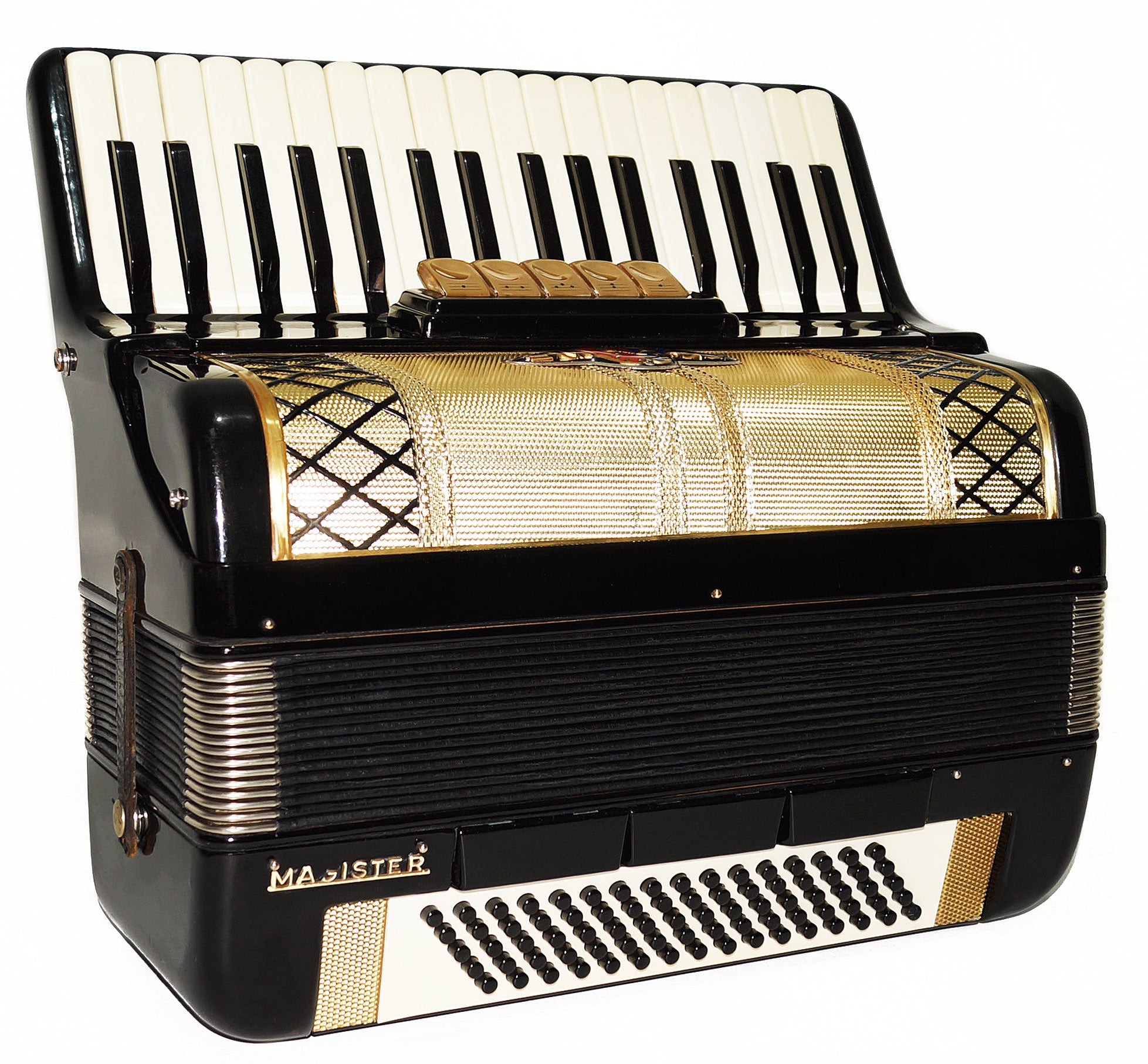 Barcarole Magister 80 Bass made in Germany Piano Accordion New Straps 1919, High Quality Accordian, Rich and Bright Sound