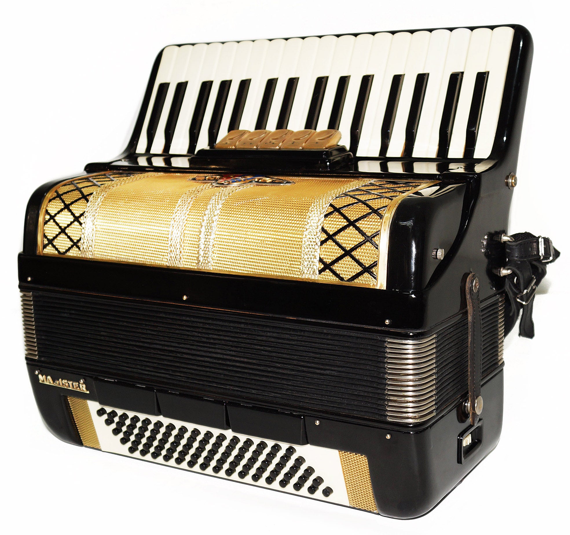 Barcarole Magister 80 Bass made in Germany Piano Accordion New Straps 1919, High Quality Accordian, Rich and Bright Sound