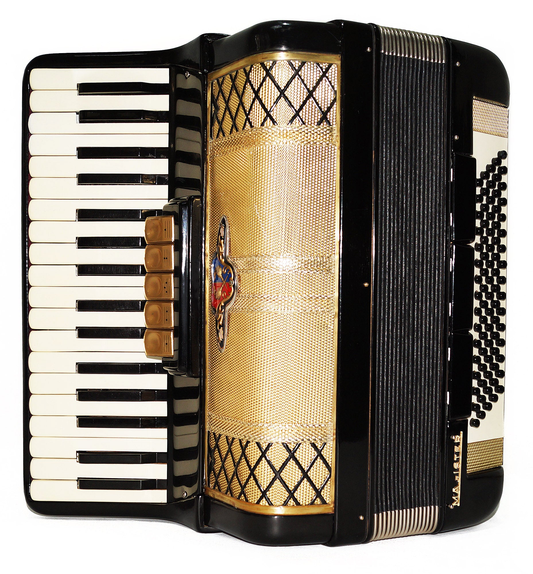 Barcarole Magister 80 Bass made in Germany Piano Accordion New Straps 1919, High Quality Accordian, Rich and Bright Sound