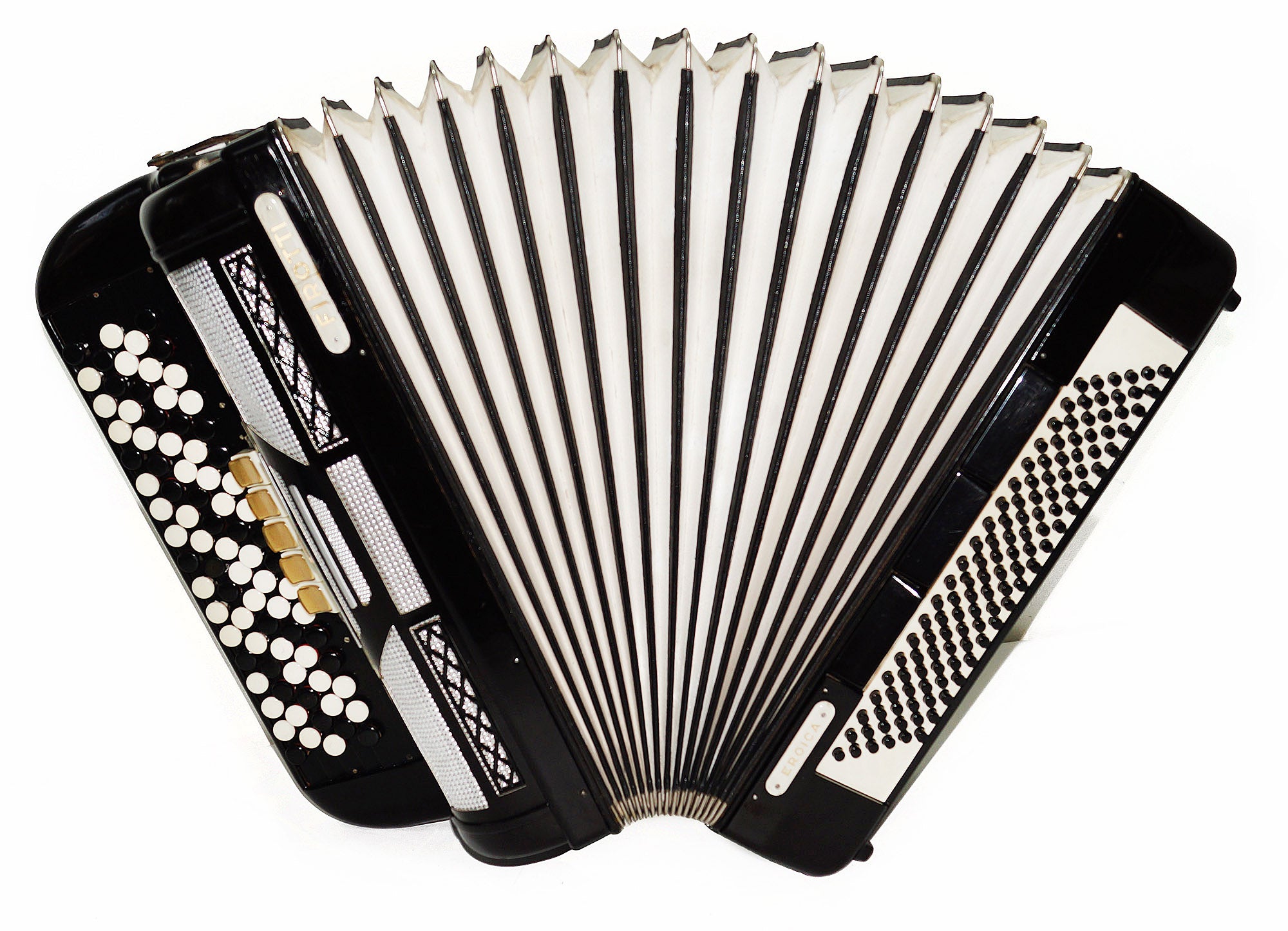 5 Row Firotti Eroica 120 Bass made in Germany Button Accordion Bayan New Straps 1922, Concert Chromatic Accordian, Super sound