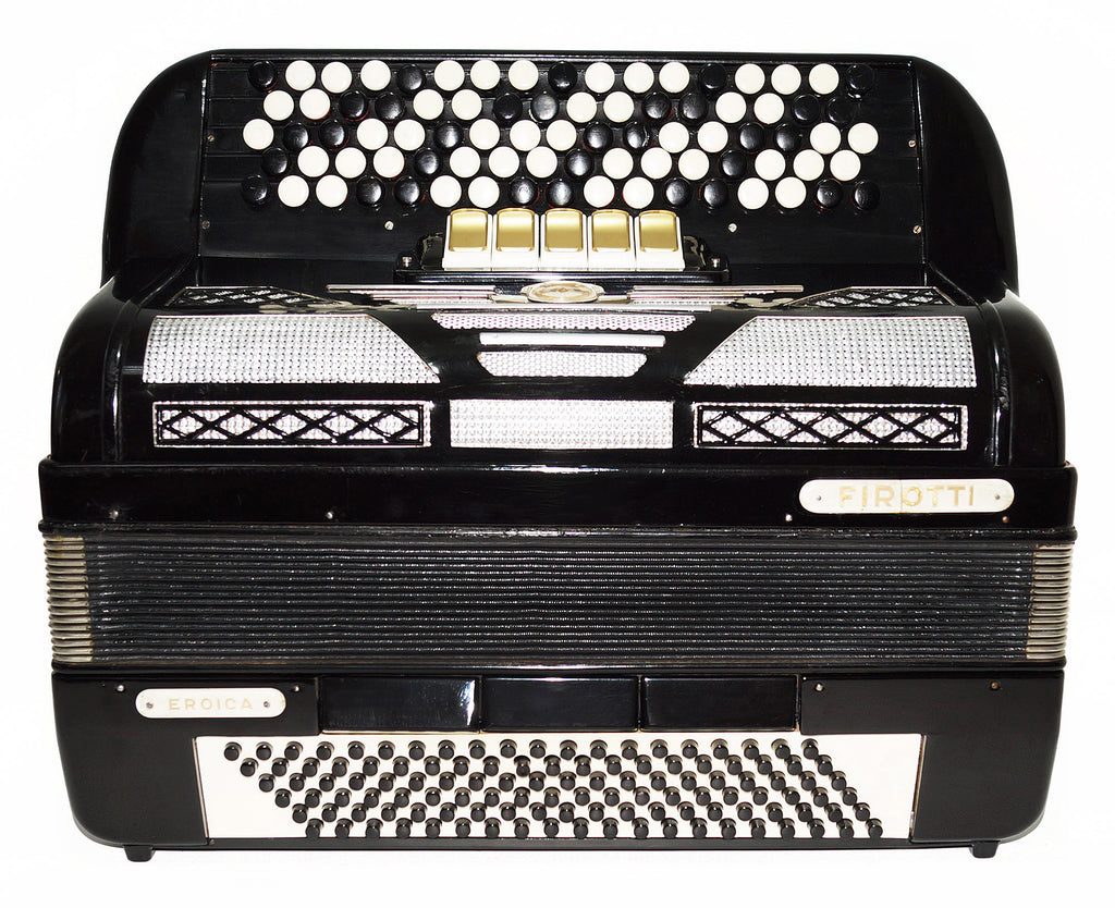 5 Row Firotti Eroica 120 Bass made in Germany Button Accordion Bayan New Straps 1922, Concert Chromatic Accordian, Super sound