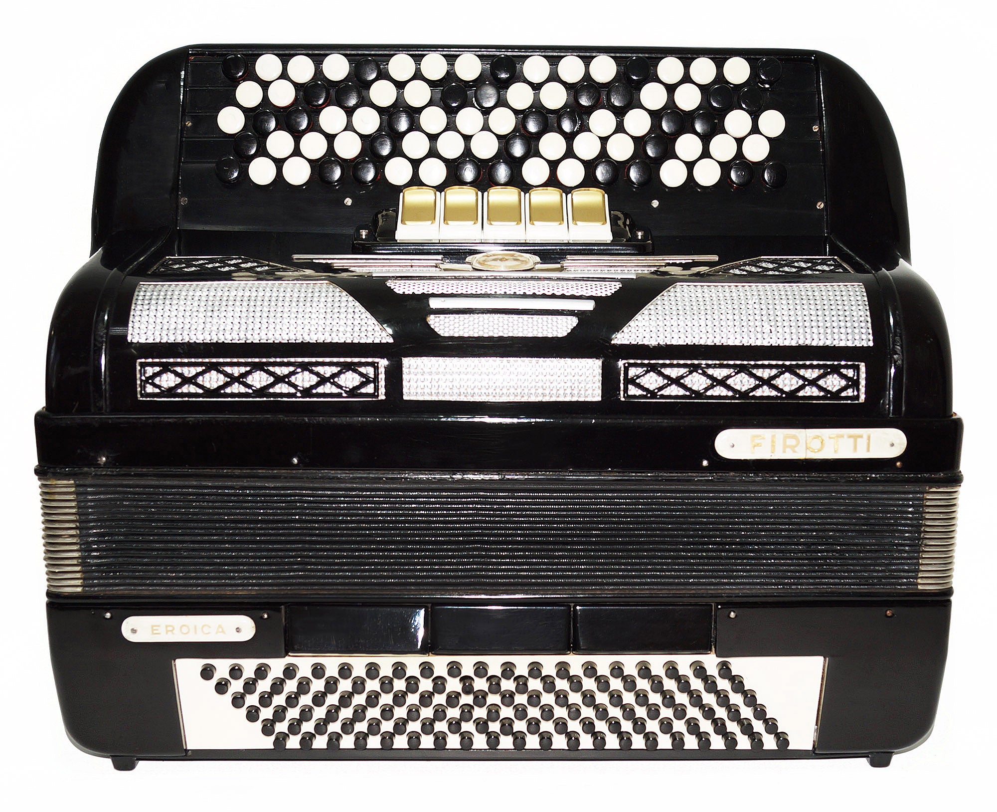 5 Row Firotti Eroica 120 Bass made in Germany Button Accordion Bayan New Straps 1922, Concert Chromatic Accordian, Super sound