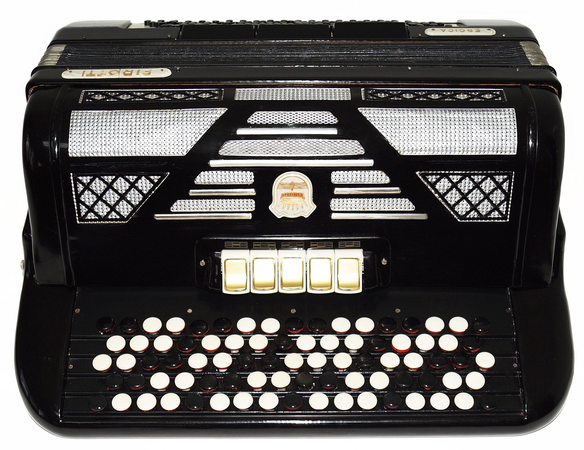 5 Row Firotti Eroica 120 Bass made in Germany Button Accordion Bayan New Straps 1922, Concert Chromatic Accordian, Super sound