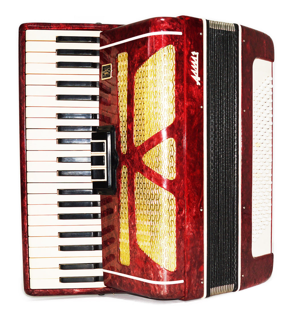 Russian Piano Accordion Almaz 120 Bass made in USSR, incl Straps, 1912, Keyboard Accordian, Amazing sound.