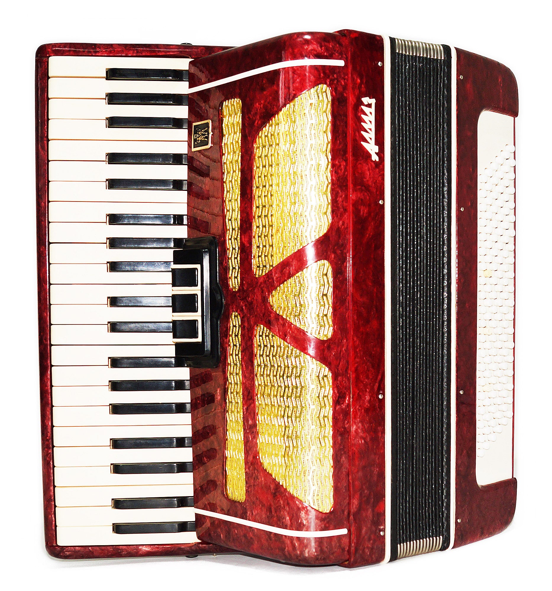 Russian Piano Accordion Almaz 120 Bass made in USSR, incl Straps, 1912, Keyboard Accordian, Amazing sound.