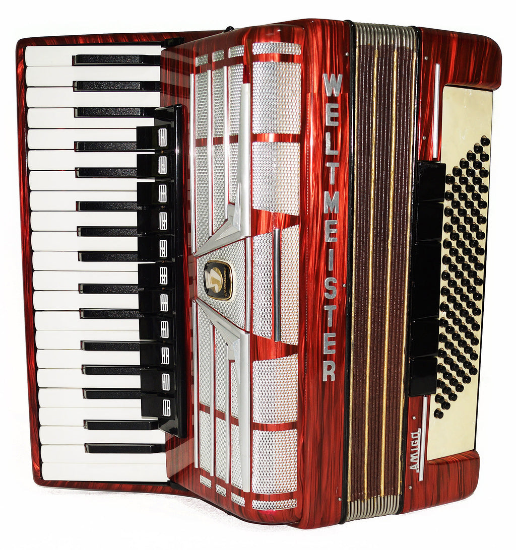 Weltmeister Amigo 96 Bass made in Germany Concert Piano Accordion New Straps Case 1928, Amazing Original Accordian, Excellent sound