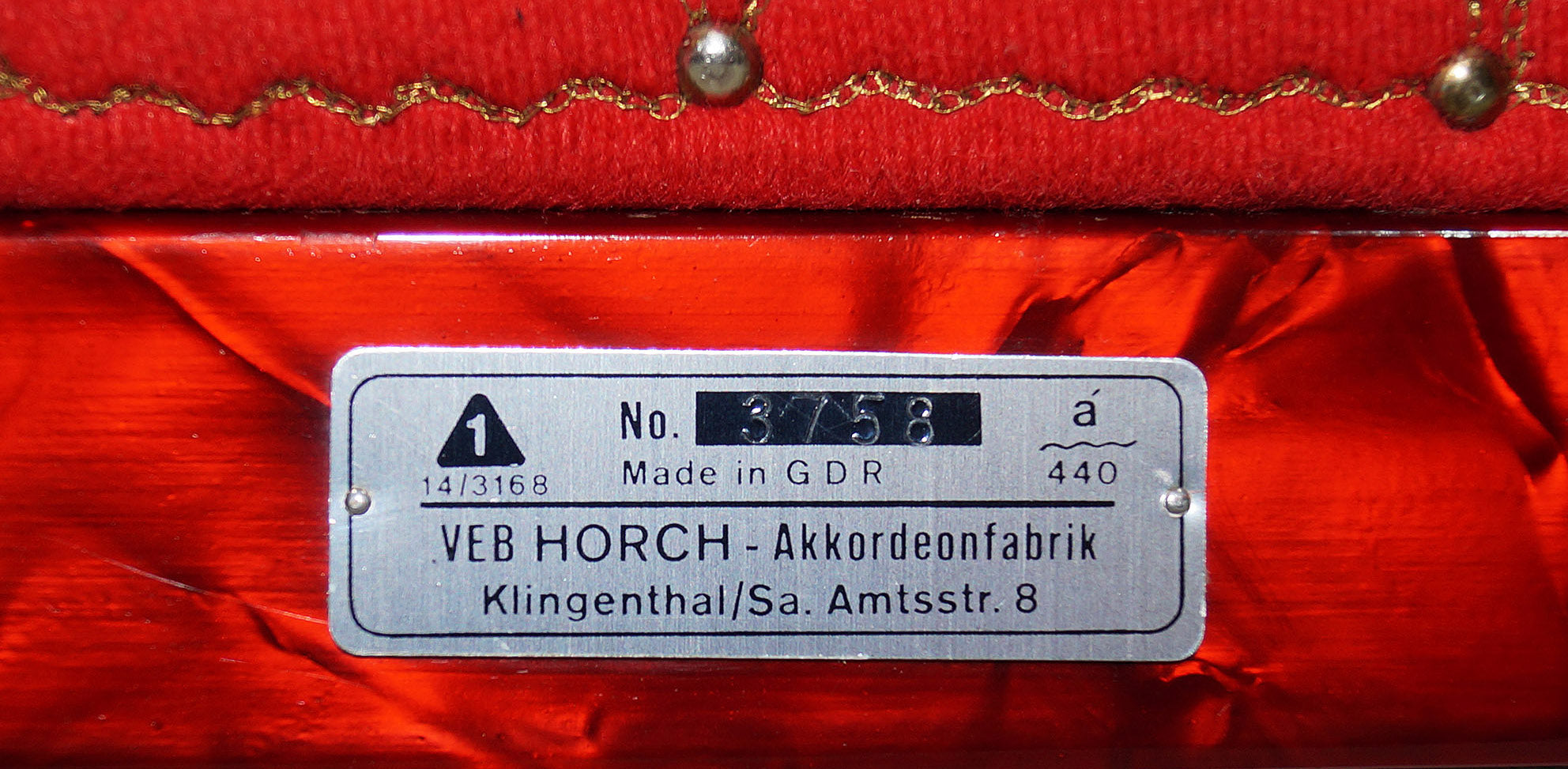 Horch Deluxe Full Size Concert Luxurious Piano Accordion made in Germany Straps Case 1987, Very Beautiful and Powerful Sound! Top Class Original Musical Instrument for Adults!