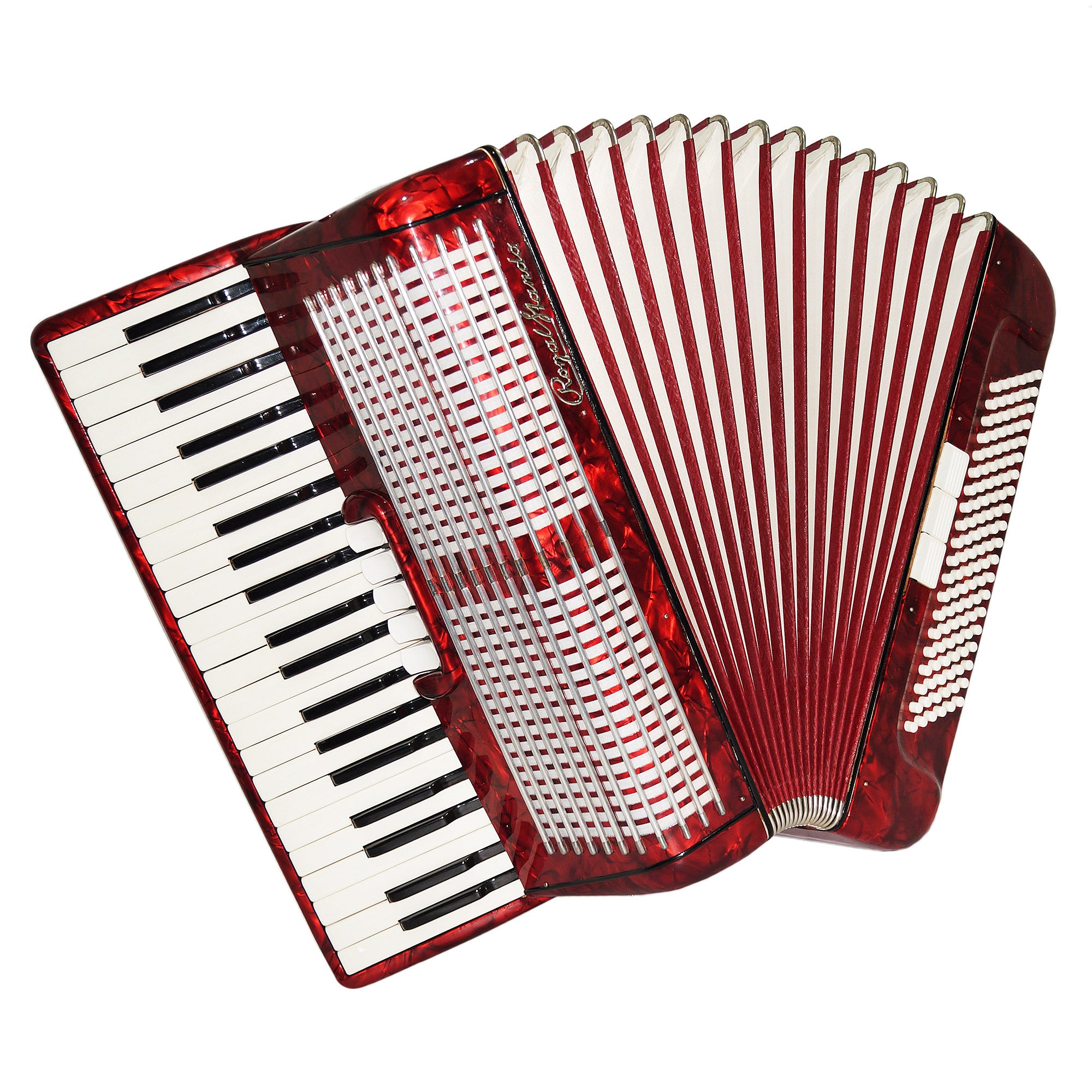 Original Royal Standard Concert Piano Accordion made in Germany New Straps Case 1990, Amazing and Powerful Sound! Top Class Rare Musical Instrument for Adults!