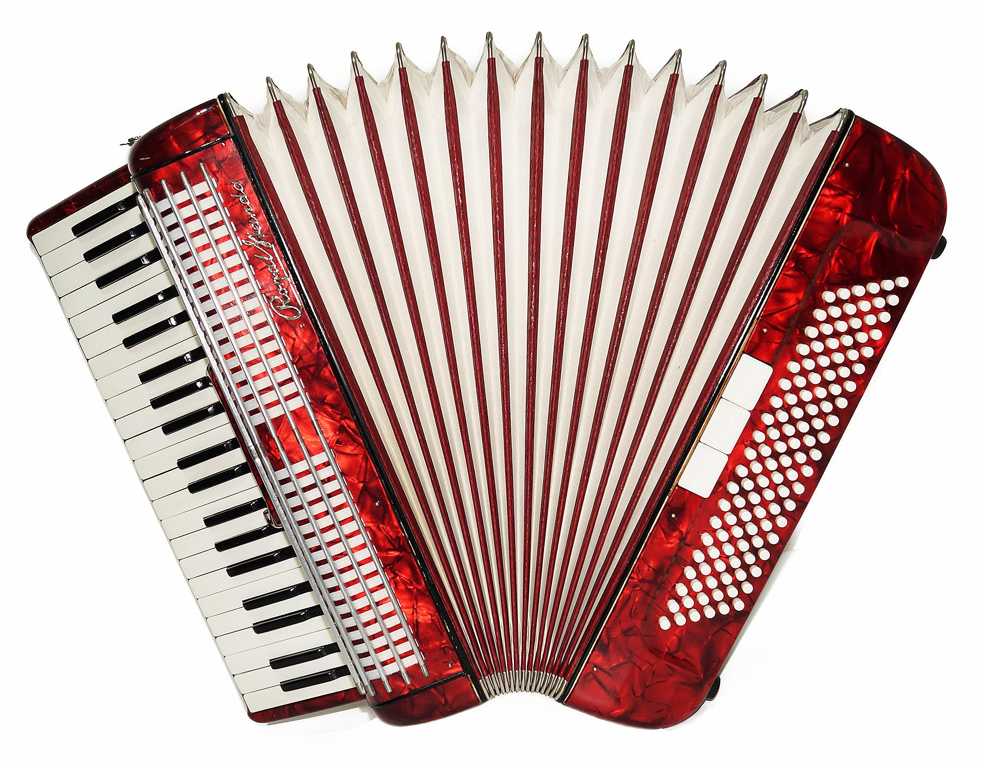 Original Royal Standard Concert Piano Accordion made in Germany New Straps Case 1990, Amazing and Powerful Sound! Top Class Rare Musical Instrument for Adults!