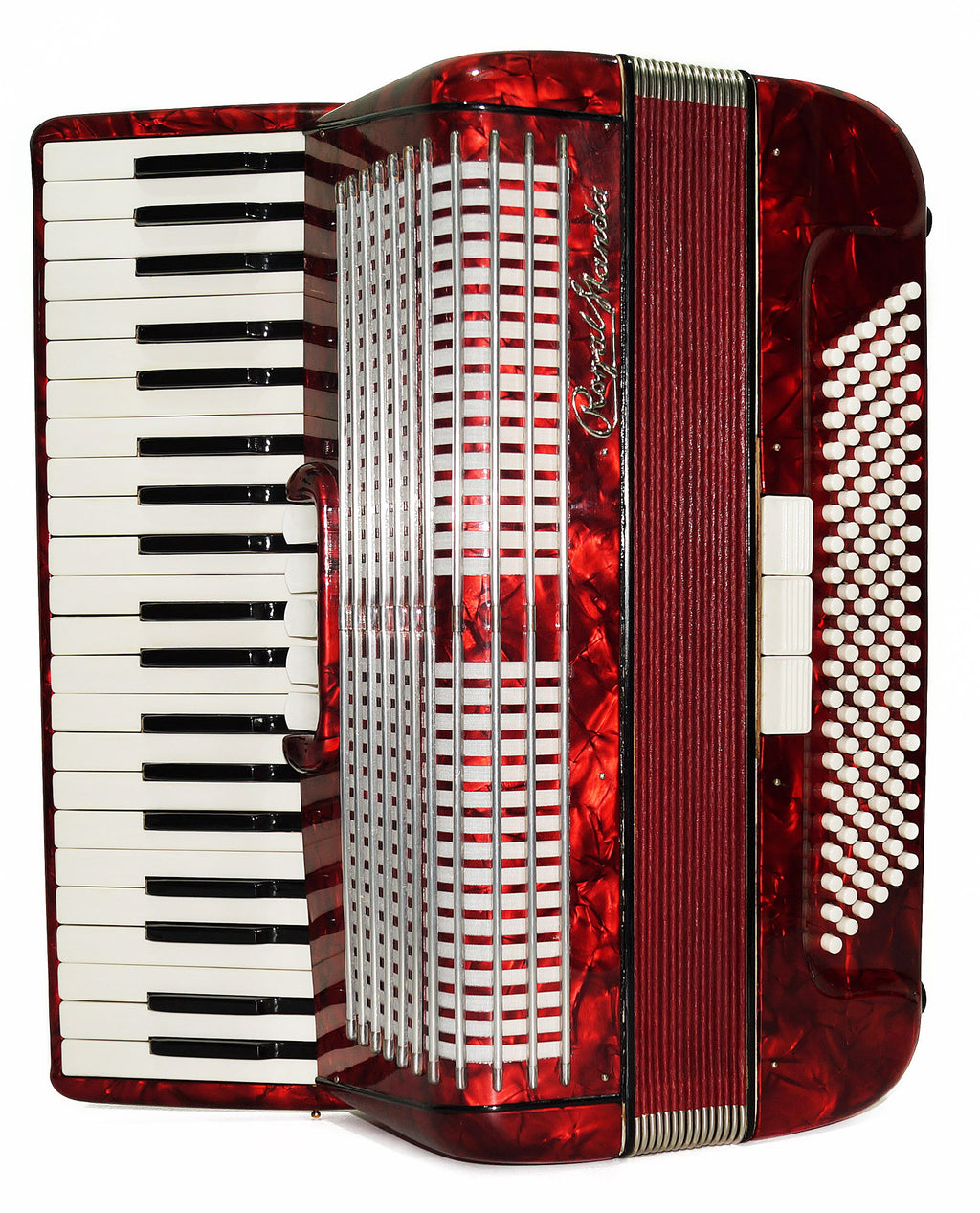 Original Royal Standard Concert Piano Accordion made in Germany New Straps Case 1990, Amazing and Powerful Sound! Top Class Rare Musical Instrument for Adults!
