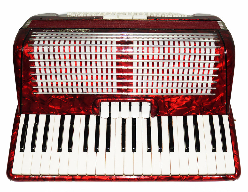 Original Royal Standard Concert Piano Accordion made in Germany New Straps Case 1990, Amazing and Powerful Sound! Top Class Rare Musical Instrument for Adults!