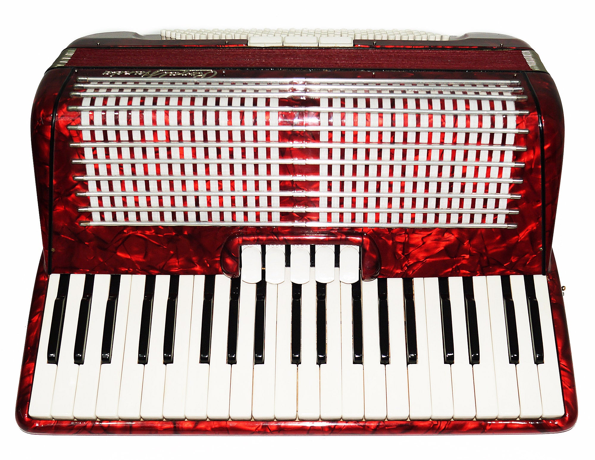 Original Royal Standard Concert Piano Accordion made in Germany New Straps Case 1990, Amazing and Powerful Sound! Top Class Rare Musical Instrument for Adults!