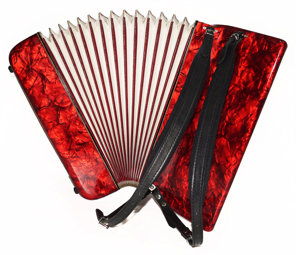 Original Royal Standard Concert Piano Accordion made in Germany New Straps Case 1990, Amazing and Powerful Sound! Top Class Rare Musical Instrument for Adults!