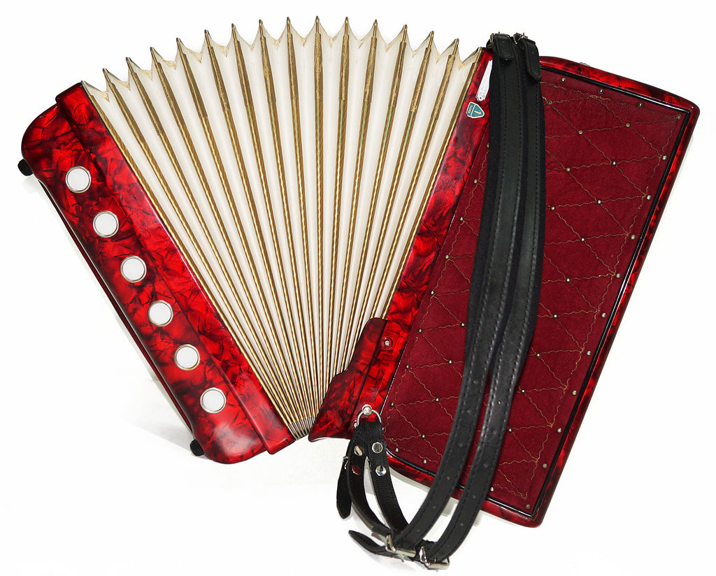 Horch Full Size Original Concert Piano Accordion made in Germany New Straps Case 2035, Amazing Powerful Sound! High Quality Musical Instrument for Adults!
