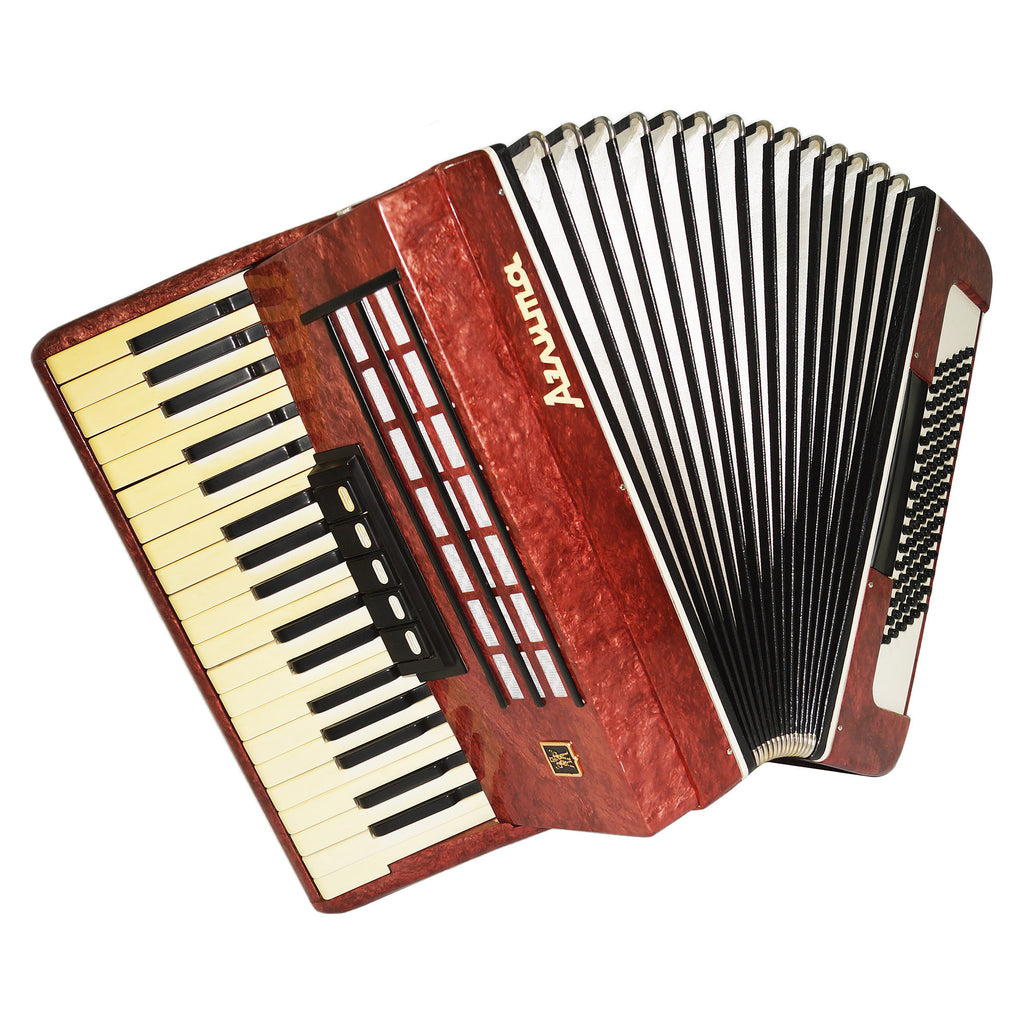 Piano Accordion Aelita 96 Bass Buttons made in USSR, incl New Straps 2047, Beautiful Keyboard Accordian! Rich and Bright sound!