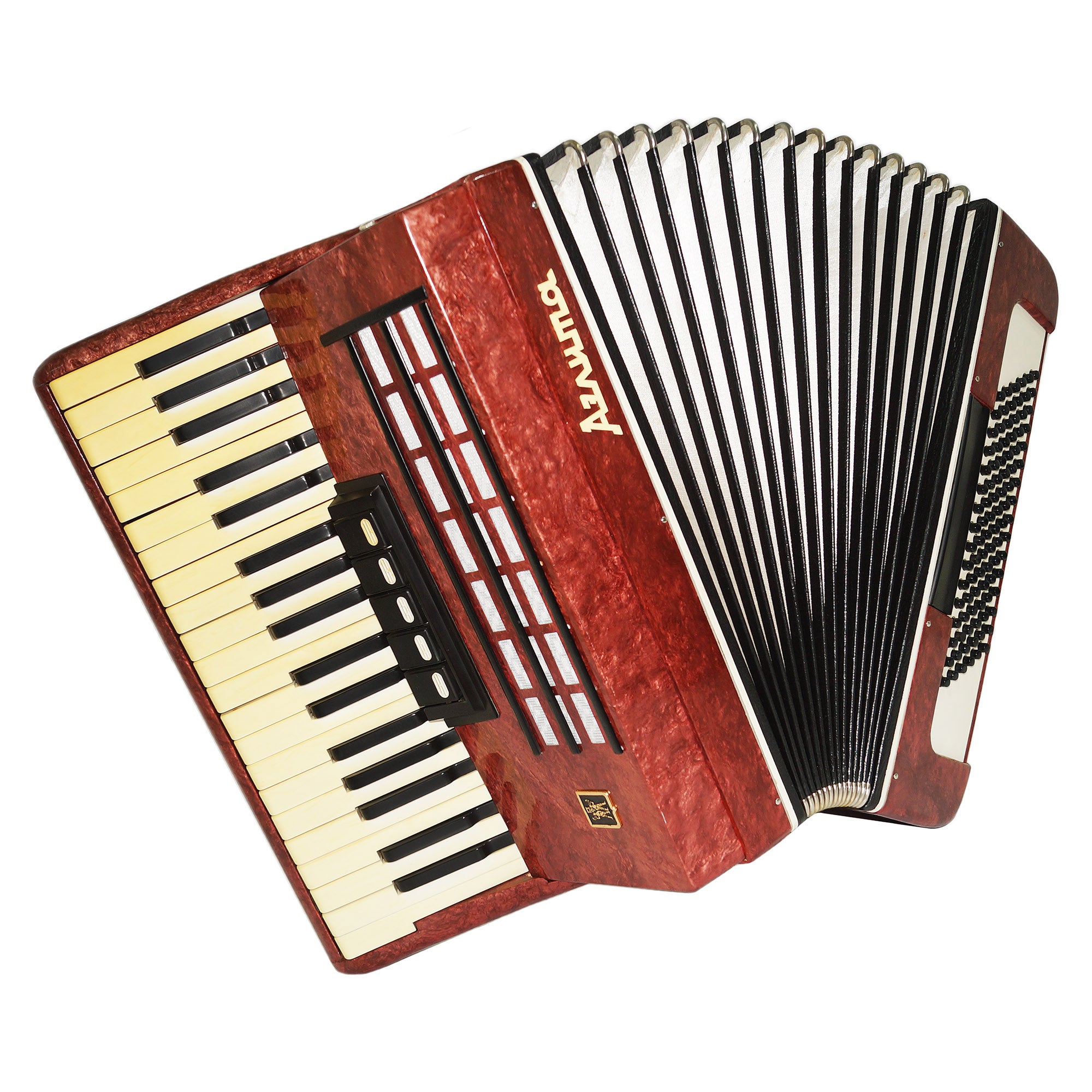 Piano Accordion Aelita 96 Bass Buttons made in USSR, incl New Straps 2047, Beautiful Keyboard Accordian! Rich and Bright sound!