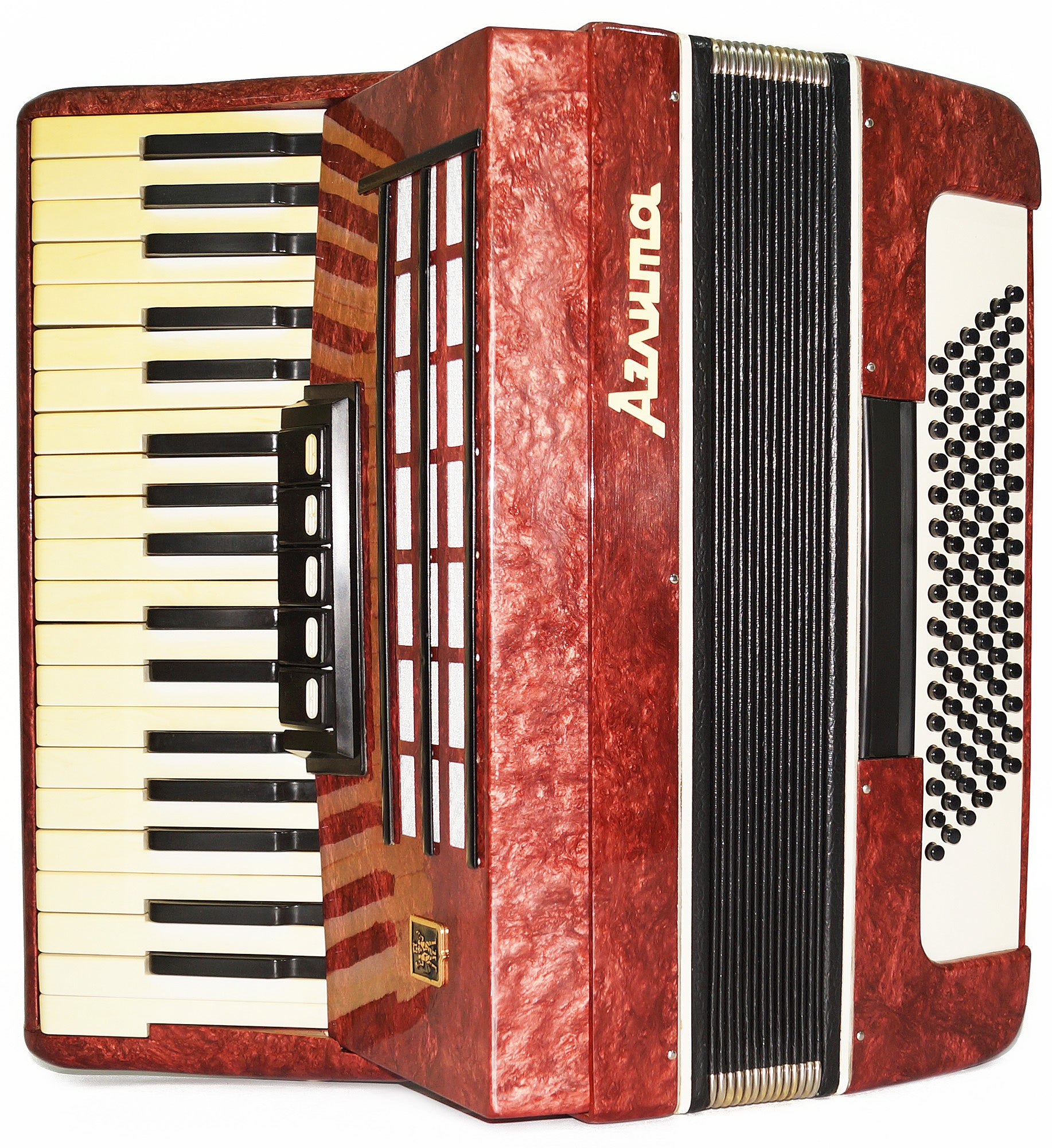 Piano Accordion Aelita 96 Bass Buttons made in USSR, incl New Straps 2047, Beautiful Keyboard Accordian! Rich and Bright sound!