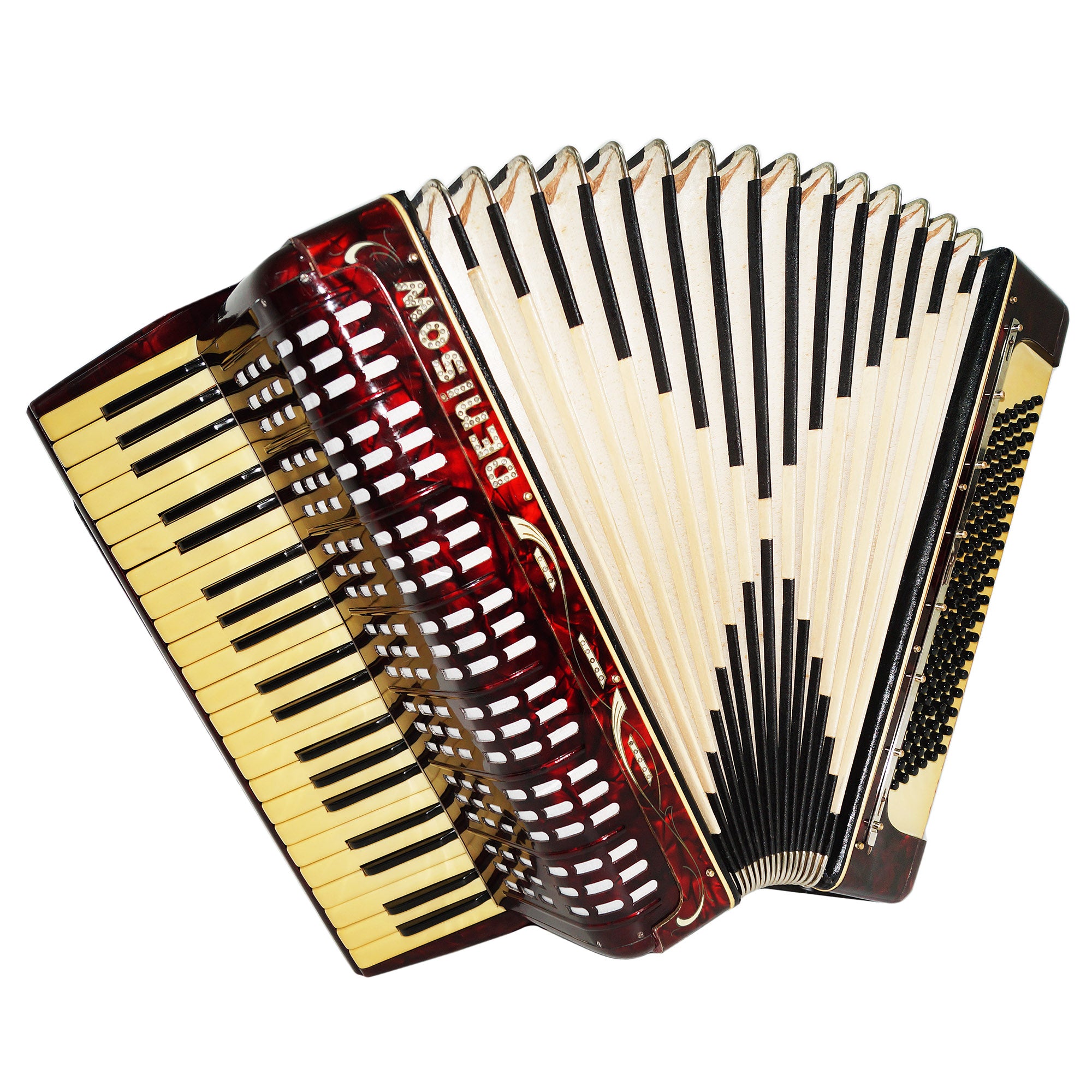 Vintage German Piano Accordion 120 Bass New Straps Amazing Sound 2195 Perfect Original Keyboard Acordian Wonderful Sound