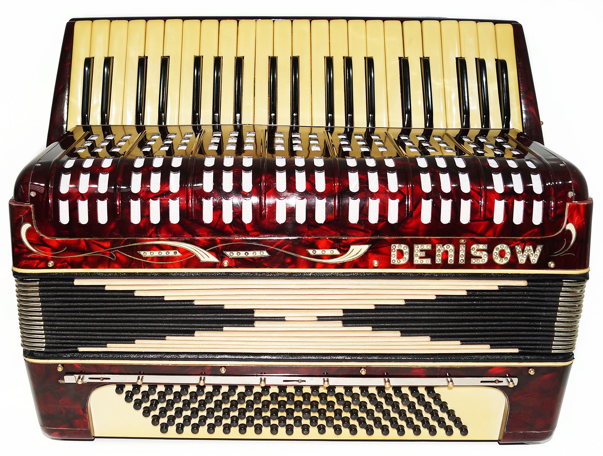 Vintage German Piano Accordion 120 Bass New Straps Amazing Sound 2195 Perfect Original Keyboard Acordian Wonderful Sound