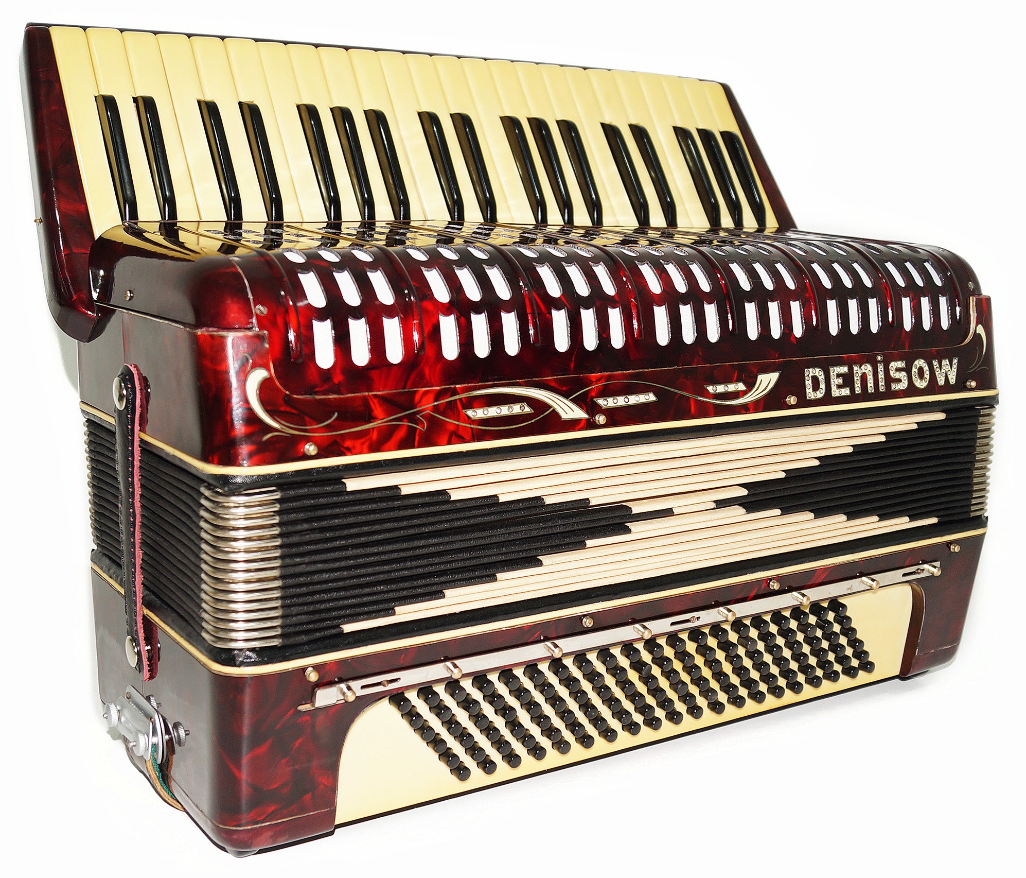 Vintage German Piano Accordion 120 Bass New Straps Amazing Sound 2195 Perfect Original Keyboard Acordian Wonderful Sound