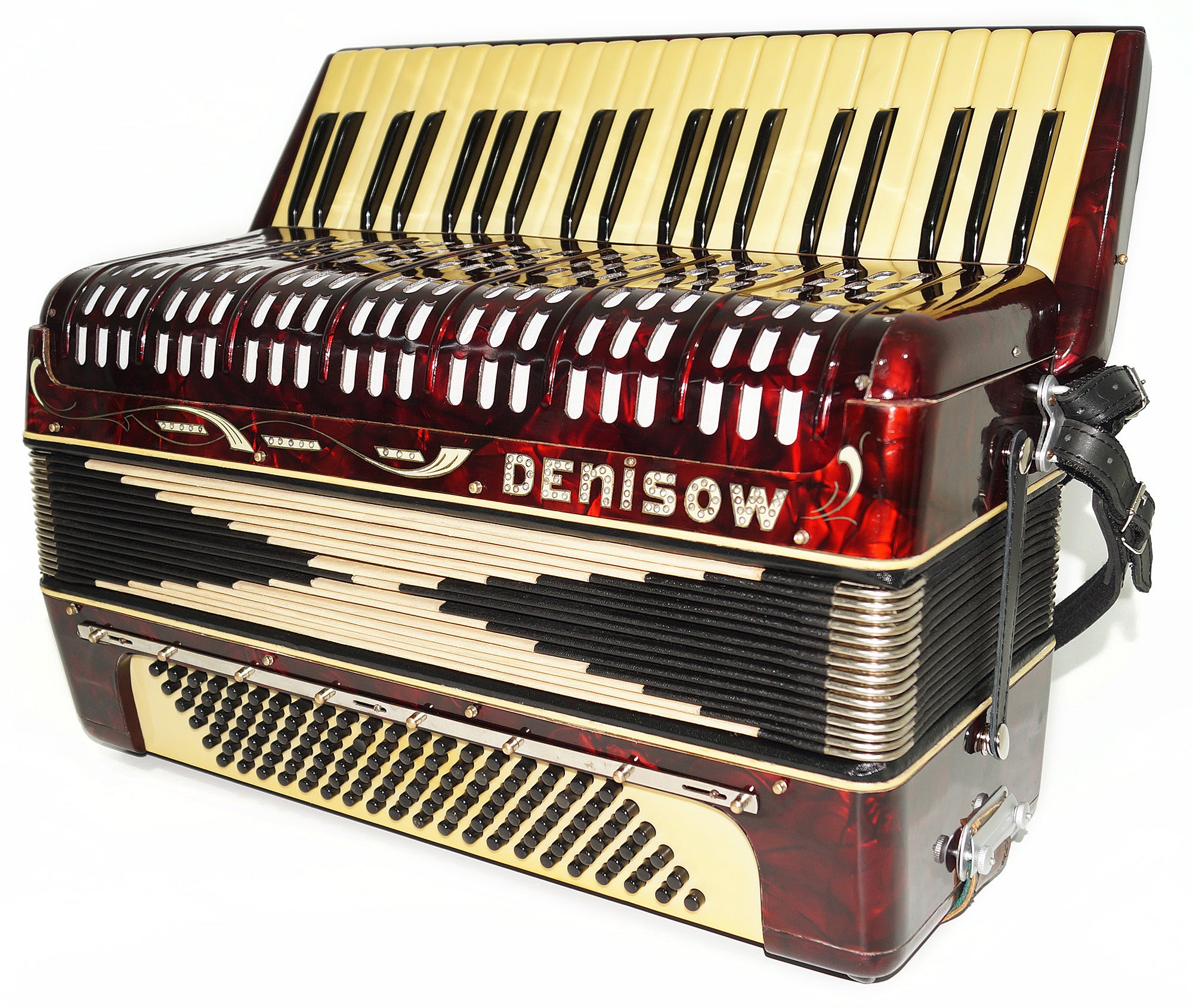 Vintage German Piano Accordion 120 Bass New Straps Amazing Sound 2195 Perfect Original Keyboard Acordian Wonderful Sound